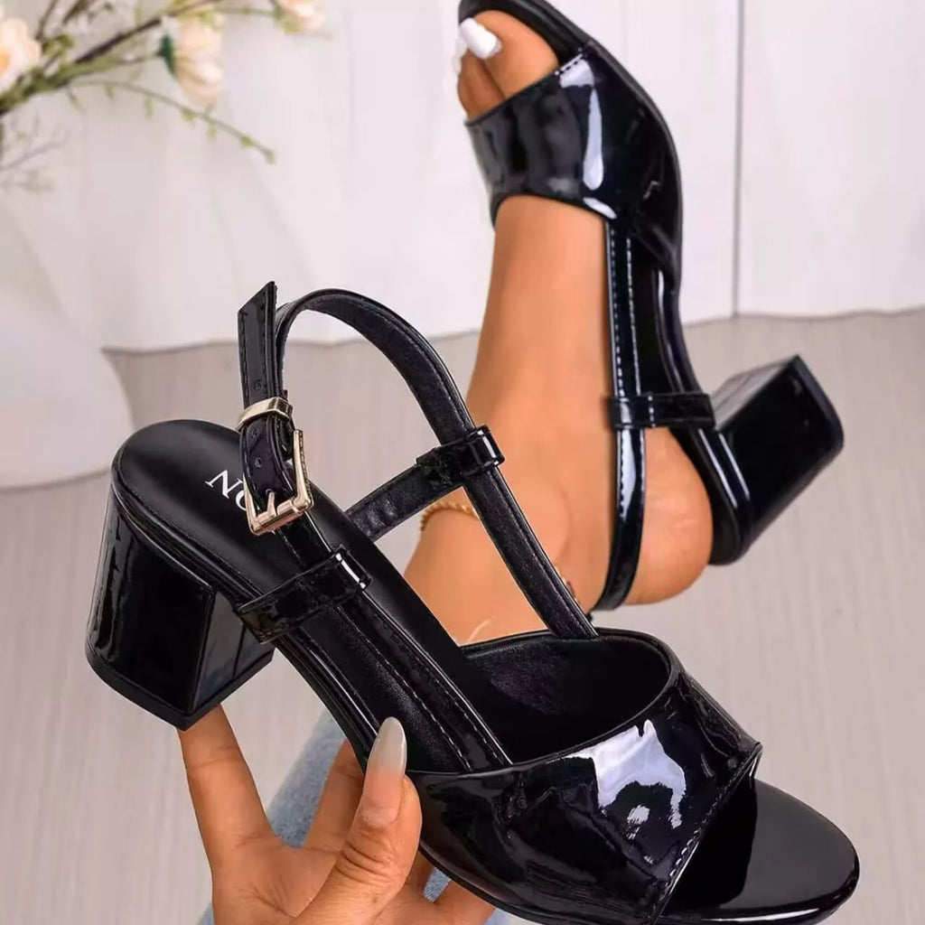 Open Toe Block Heels Sandals