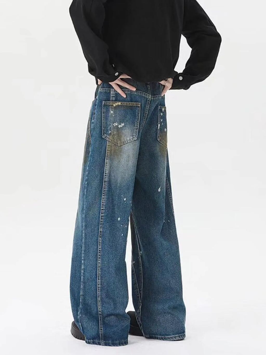 Men's Plus Size Wide Leg Jeans