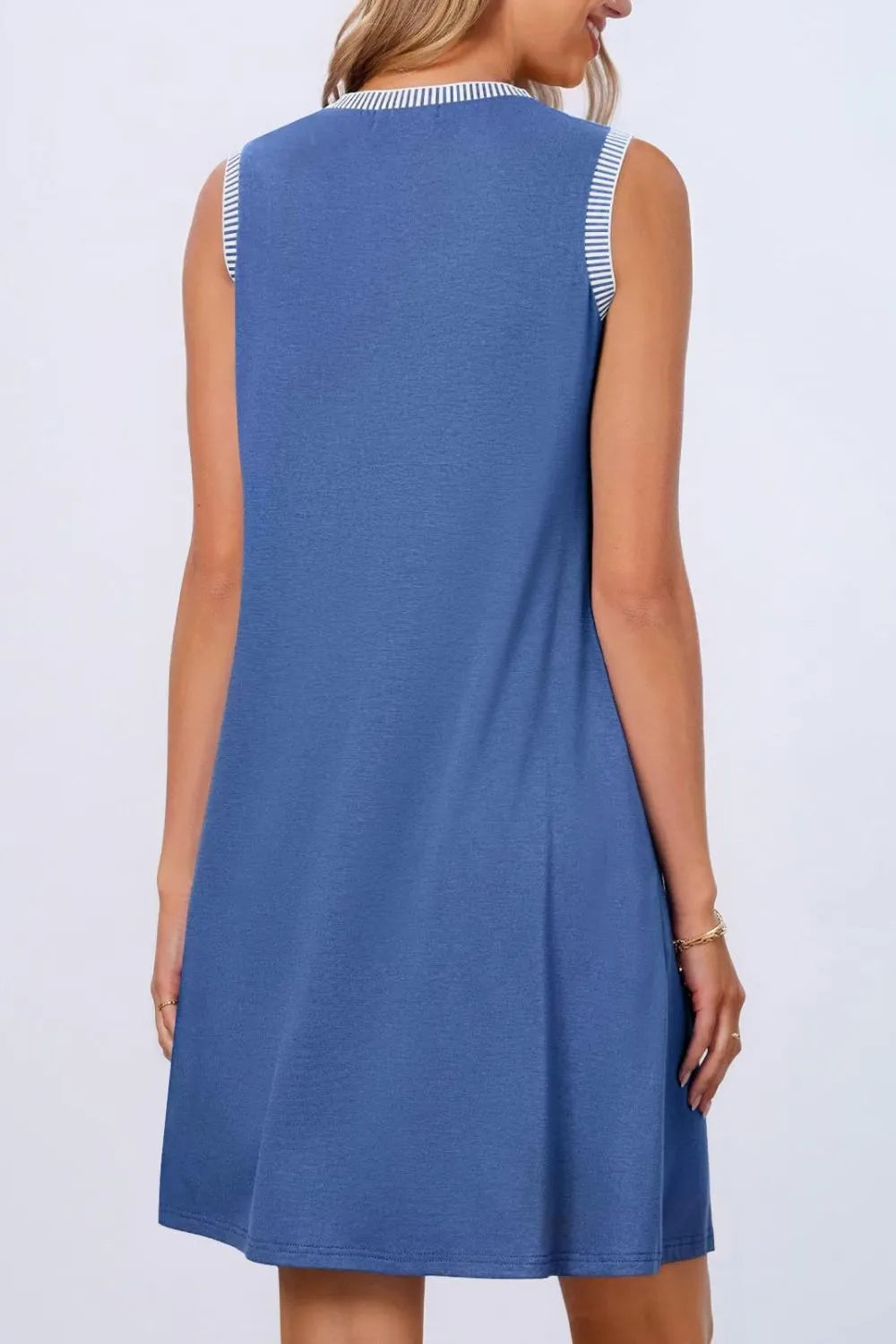 Round Neck Sleeveless Mini Tank Dress