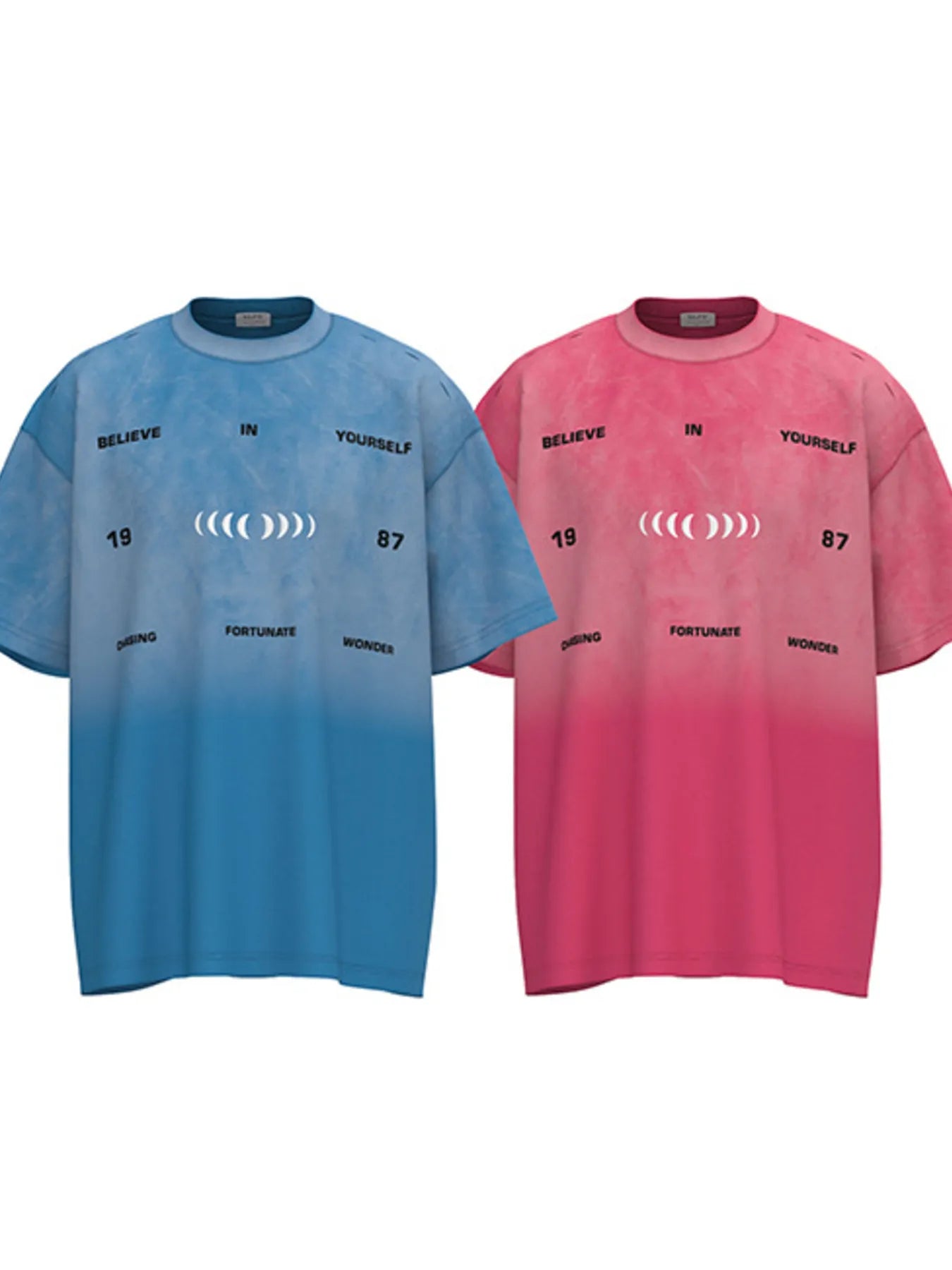 Men's Letter Round Neck Short Sleeve T-Shirt