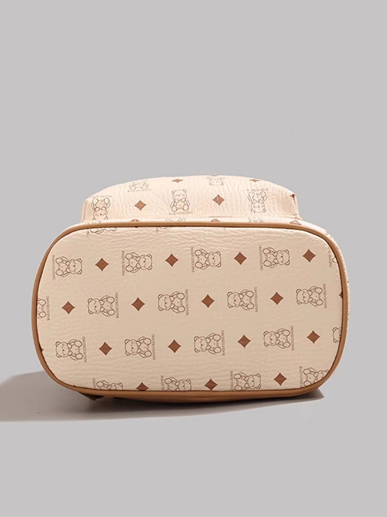 Bear Pattern Leather Backpack Bag