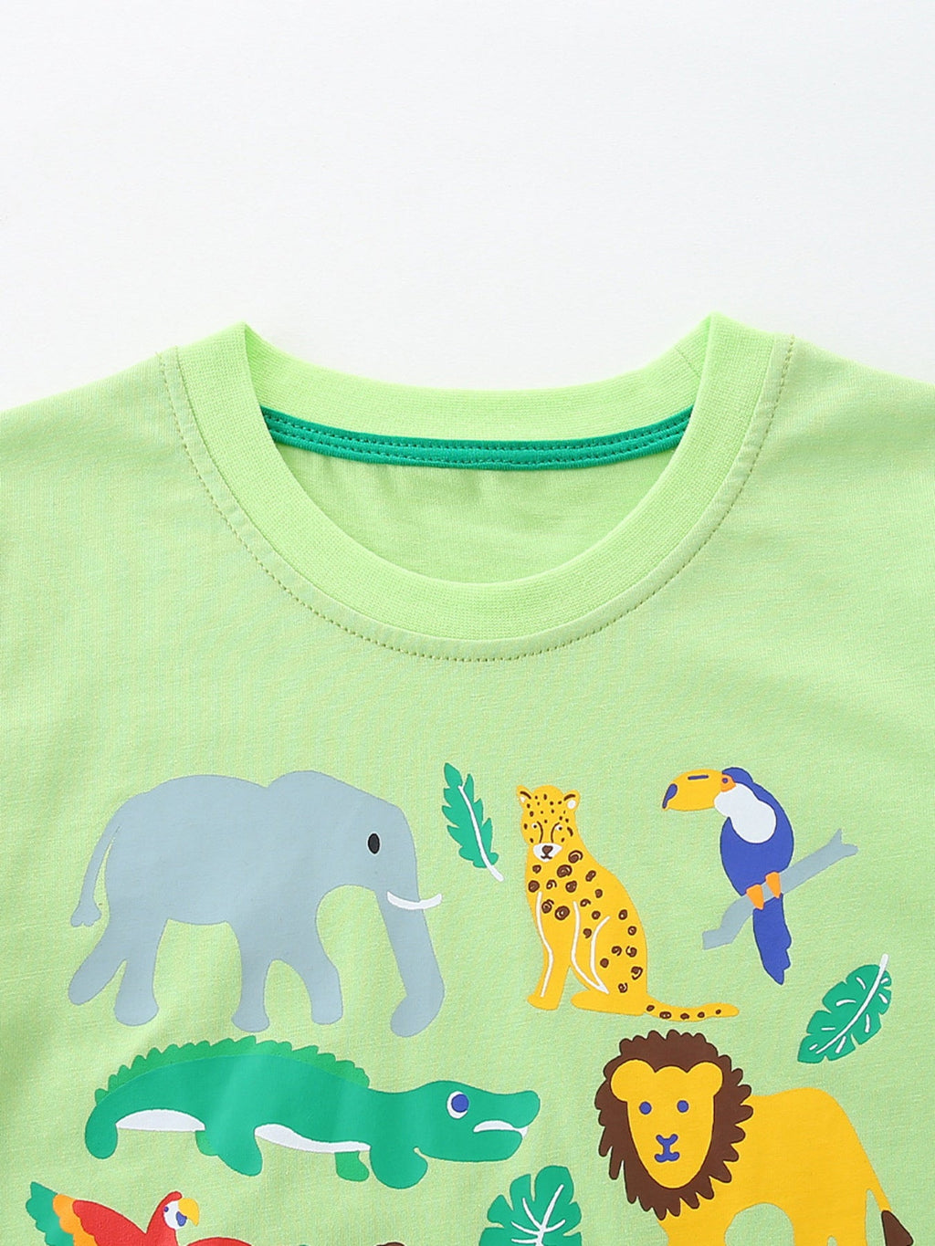 Children's Animal Print Round Neck T-Shirt