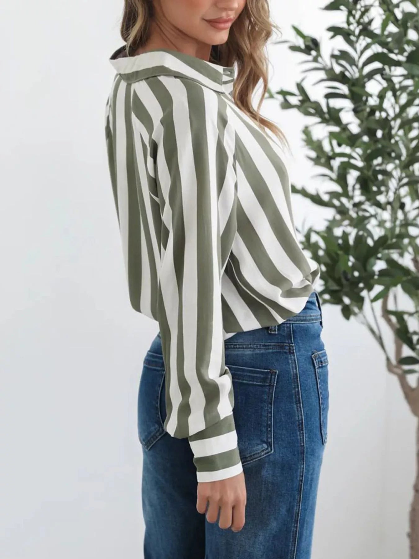Striped Button-Down Shirt