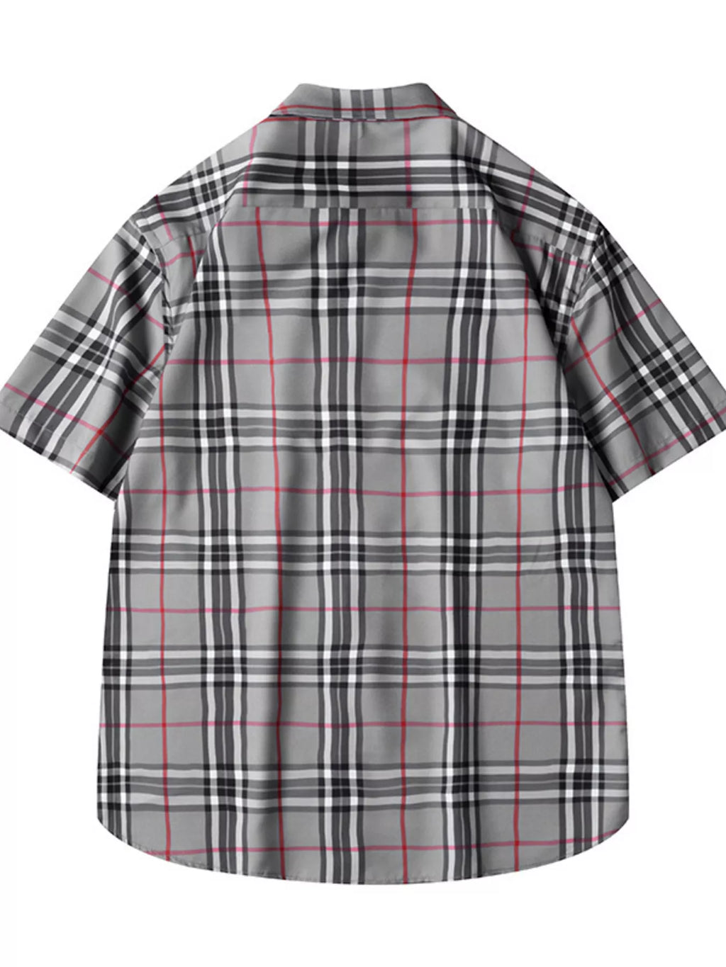 Men's Plus Size Classic Plaid Short Sleeve Shirt