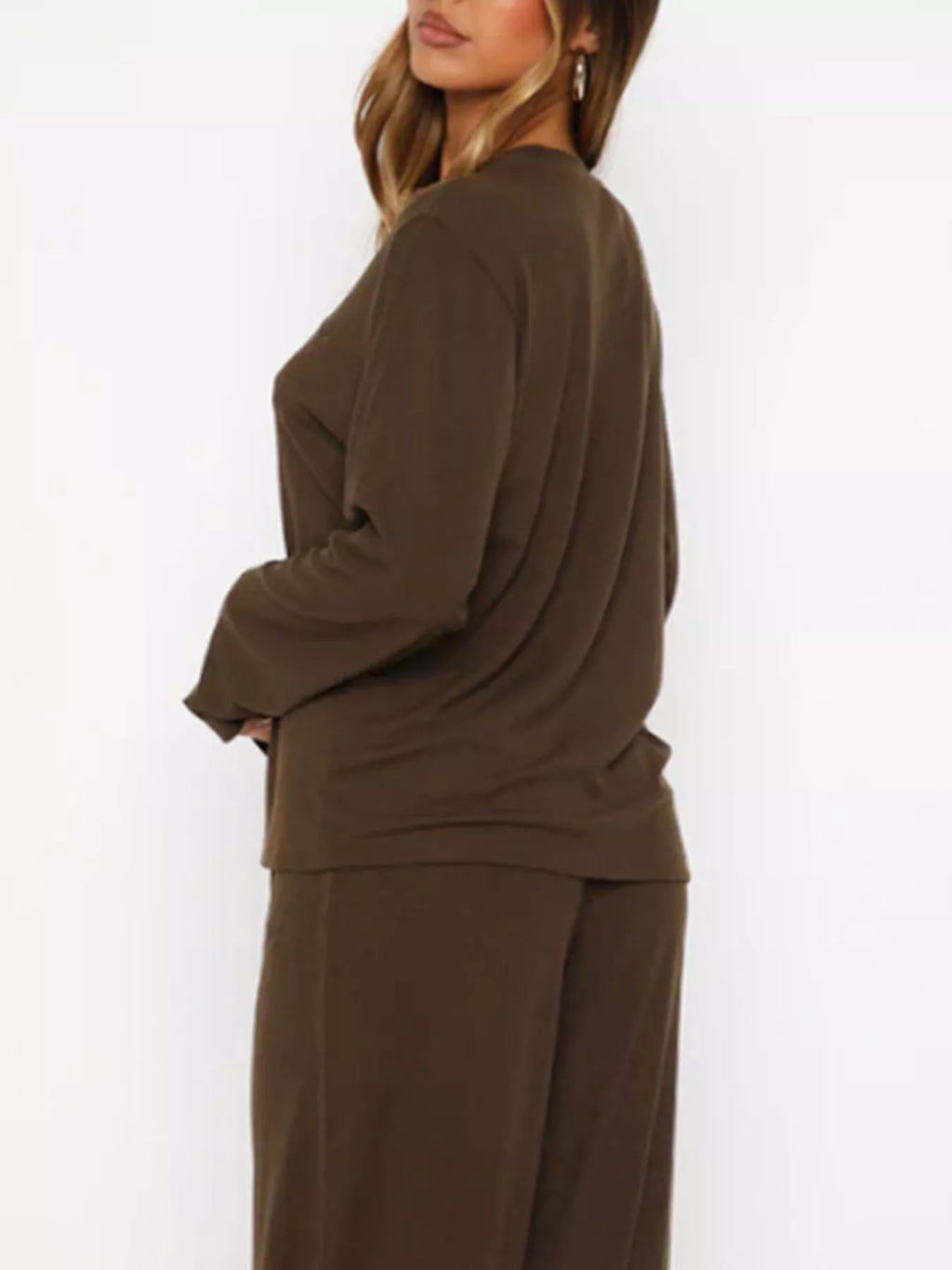 Relaxed Fit Long Sleeve Top and Pants Set