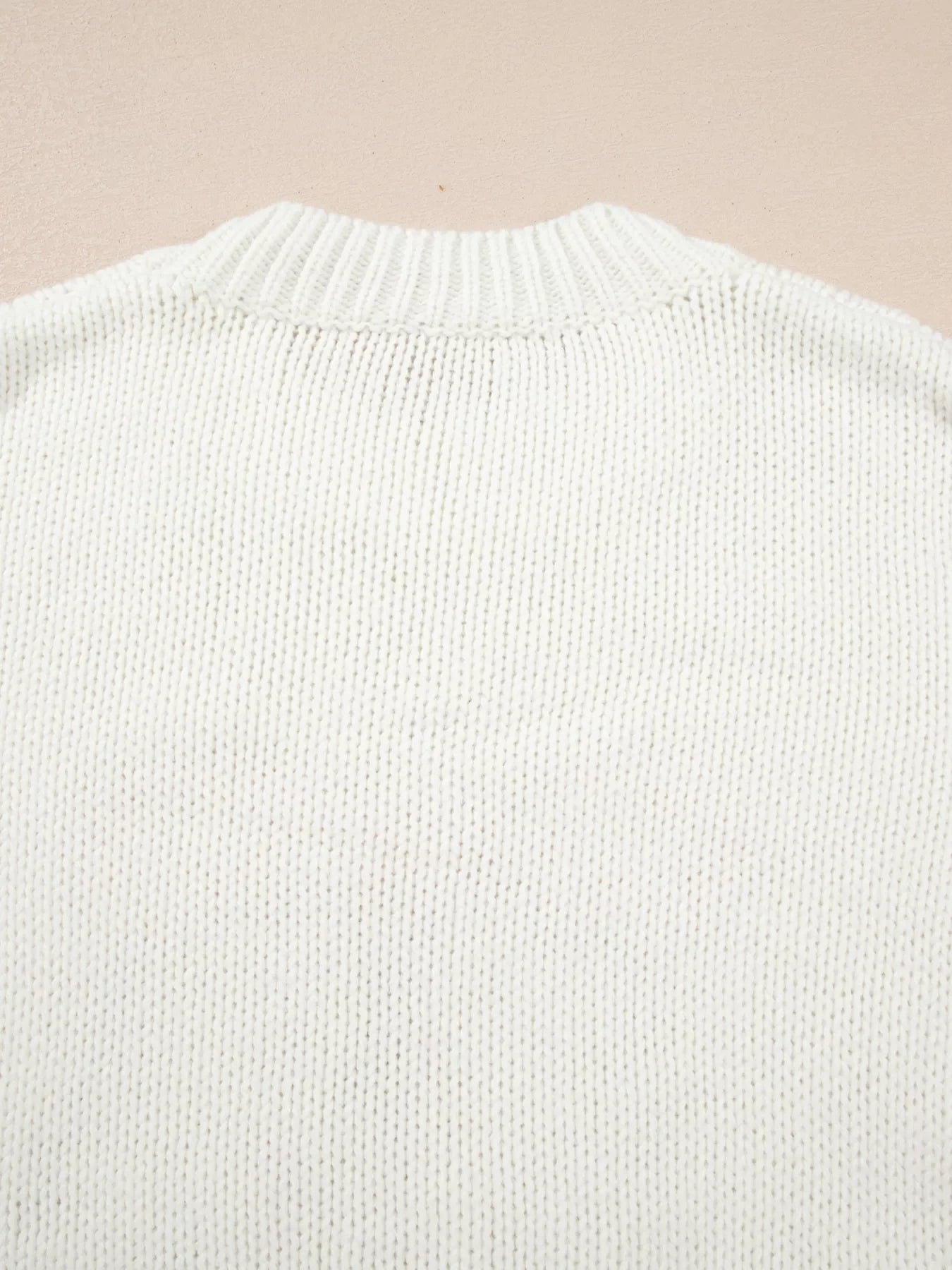 Embroidered Bow Boots Graphic Drop Shoulder Sweater