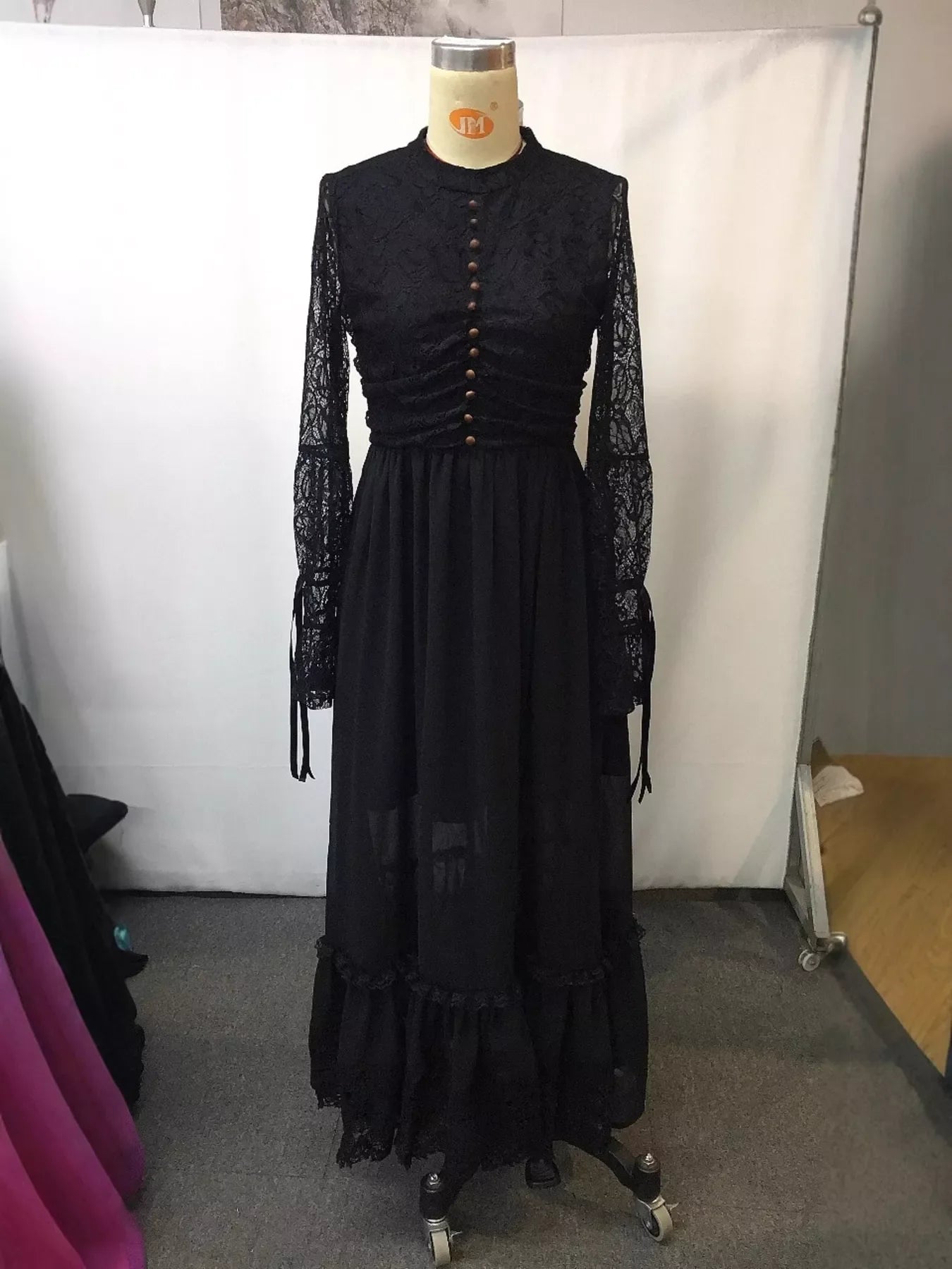 Lace Long Sleeve Maxi Dress