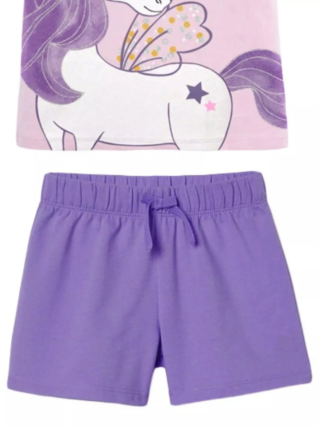 Children's Unicorn Graphic Tee and Shorts Set
