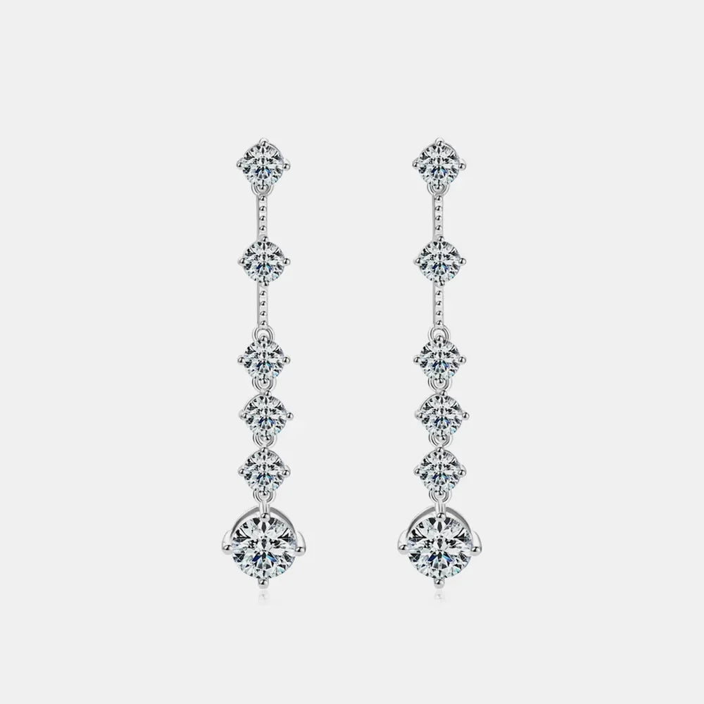 4 Carat Moissanite 925 Sterling Silver Earrings