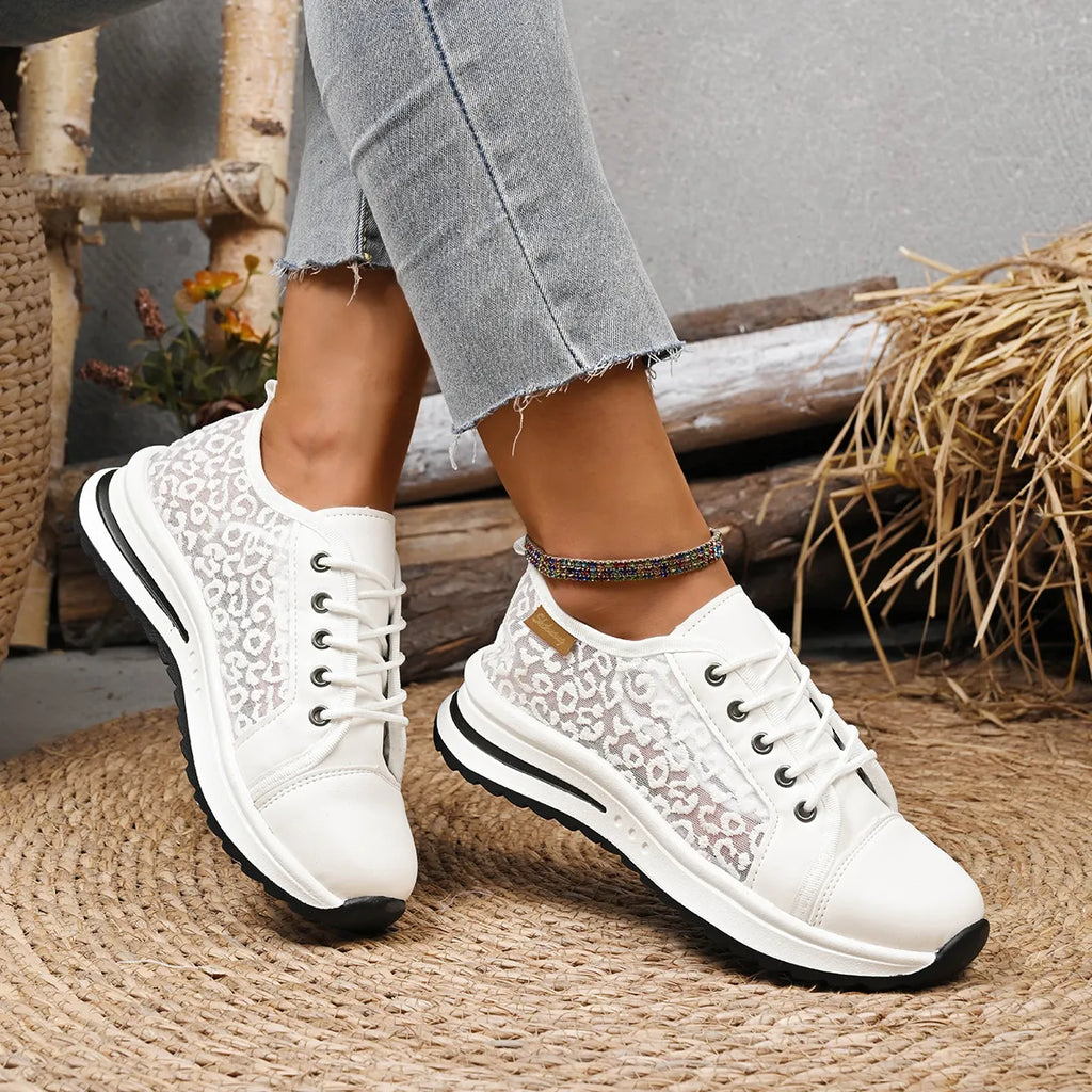 Lace-Up Platform Sneakers