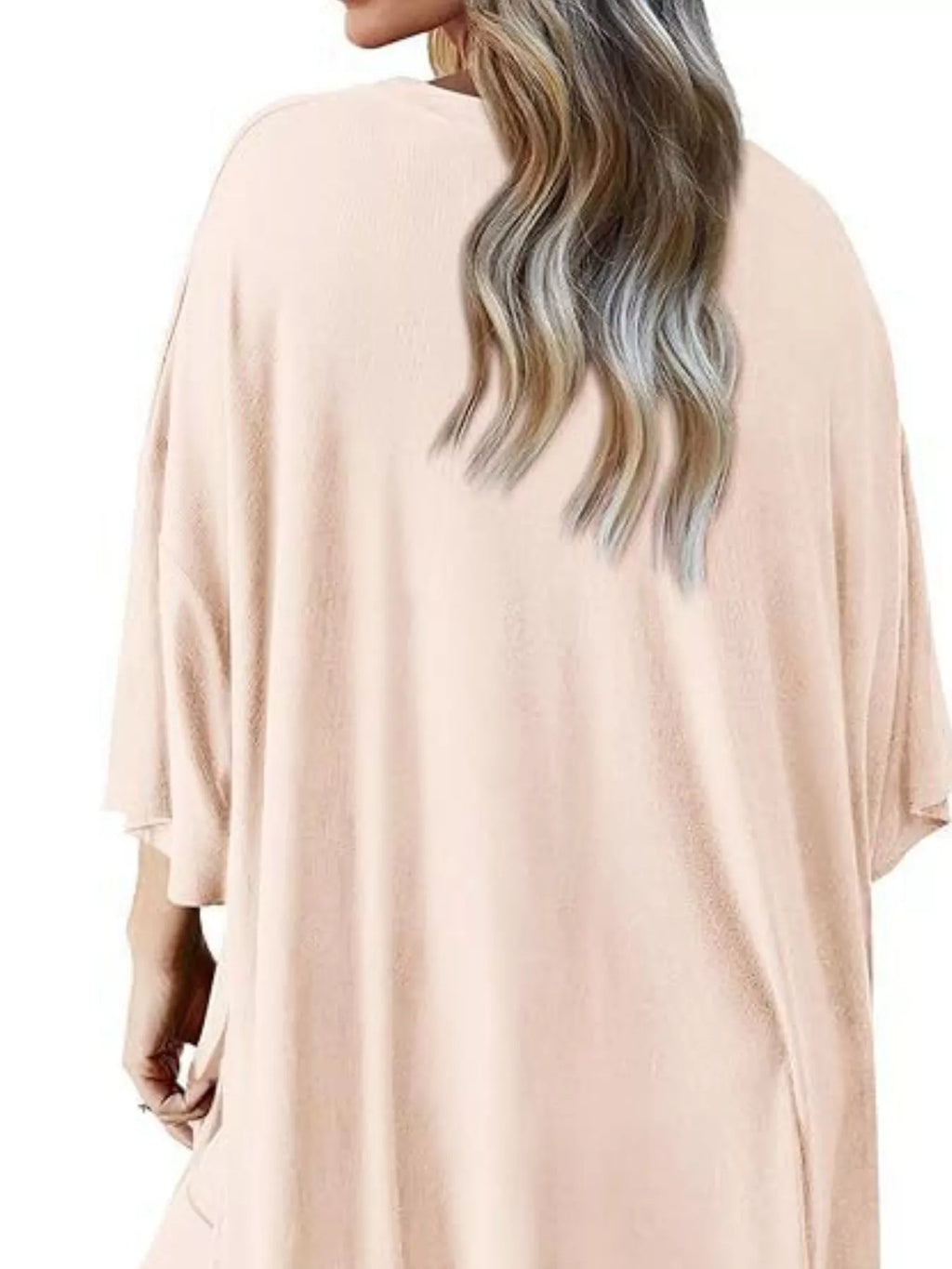 Relaxed Fit Round Neck Top and Pants Two-Piece Set