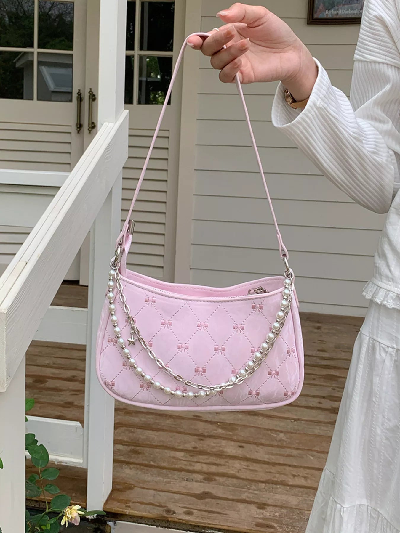 Pearl Chain Shoulder Bag