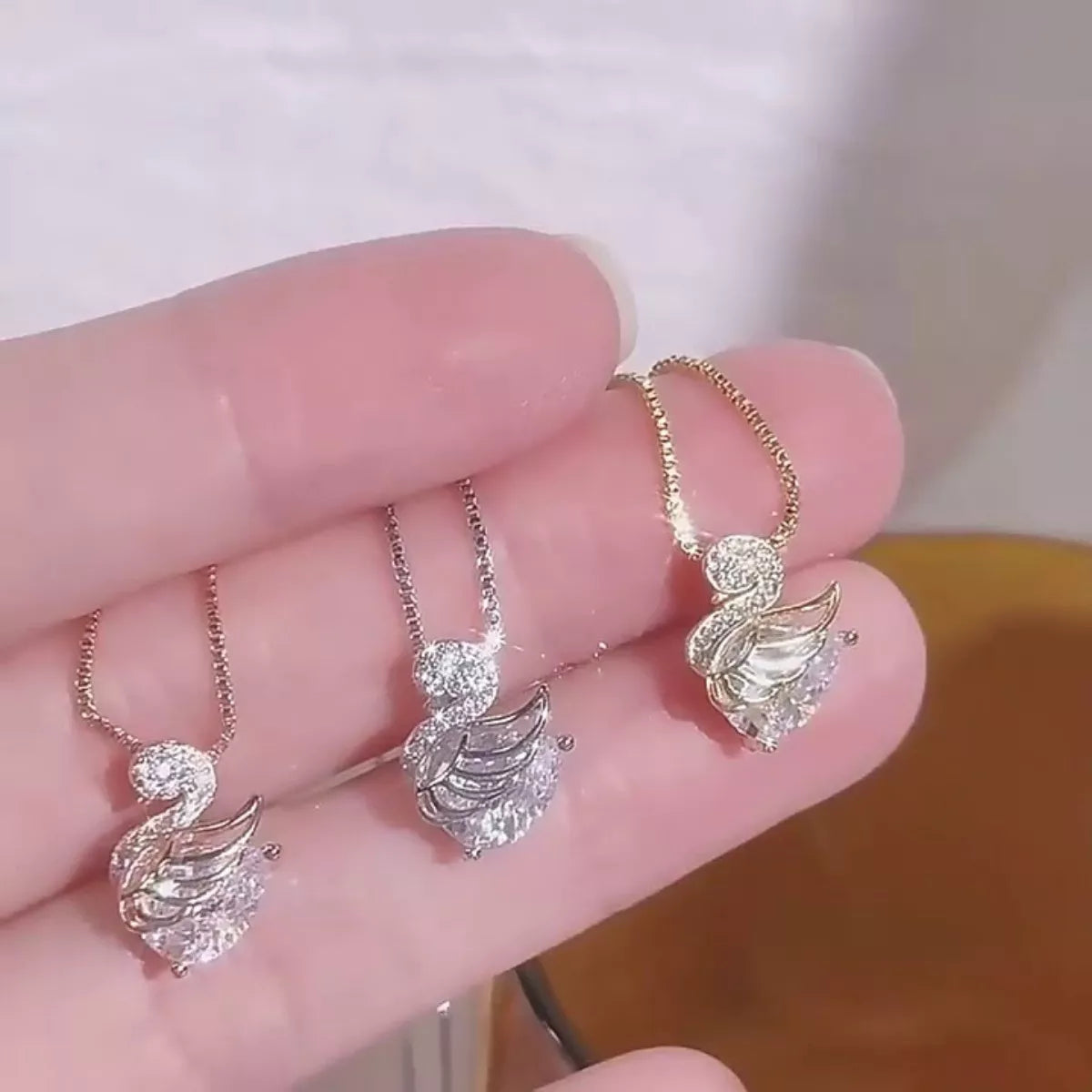 925 Sterling Silver Zircon Pendant Necklace