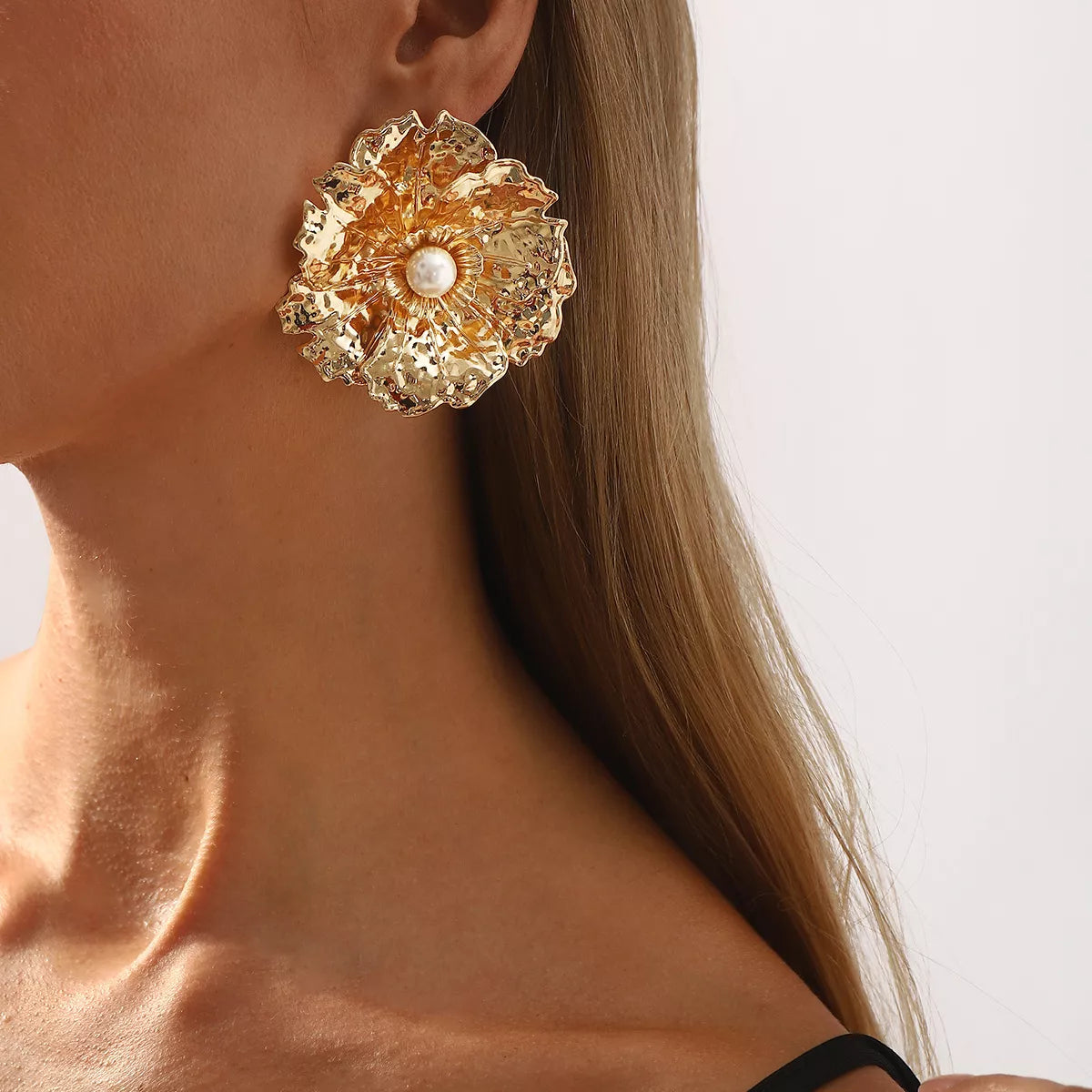 18K Gold-Plated Flower Earrings