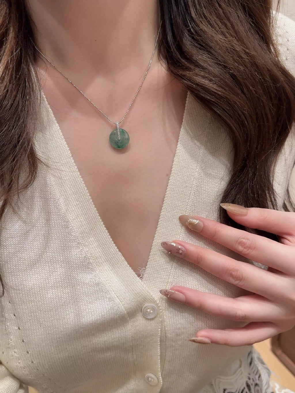925 Sterling Silver Agate Pendant Necklace