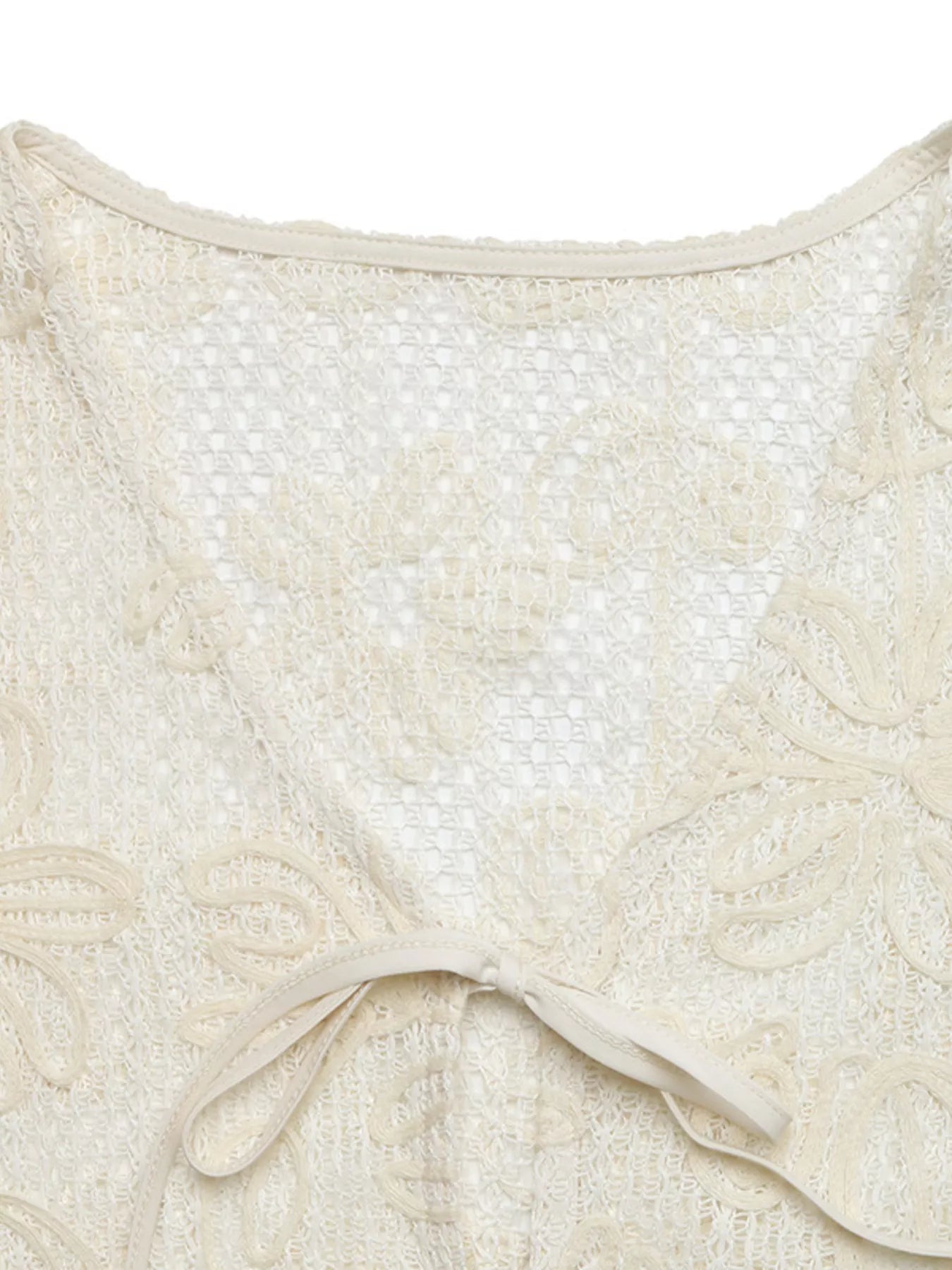 Floral Lace Tie-Front Shirt