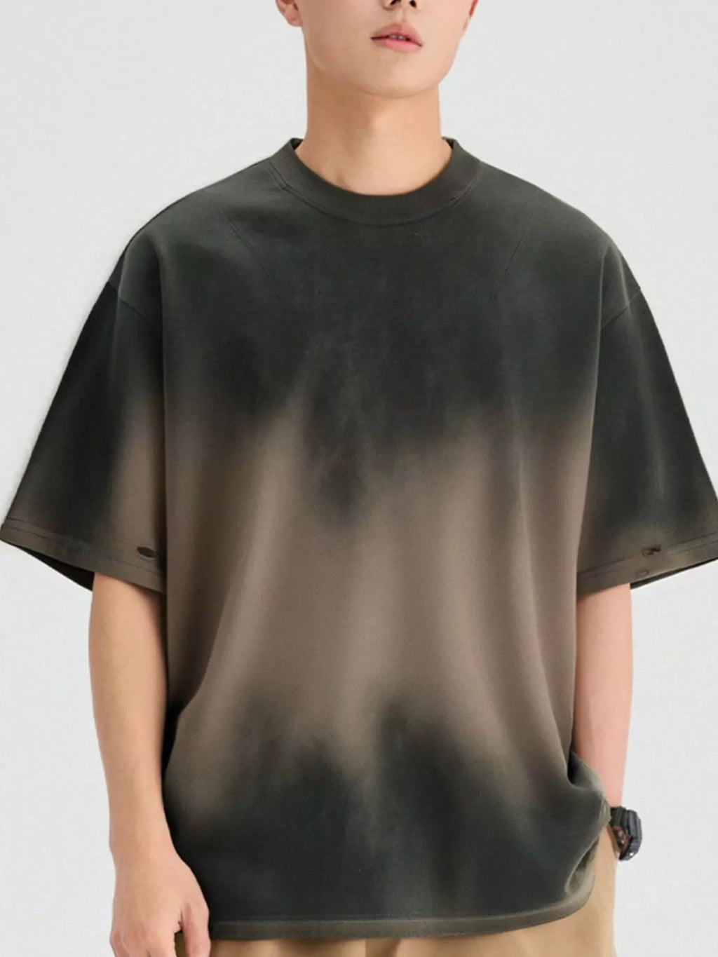 Men's Gradient Round Neck Oversized T-Shirt