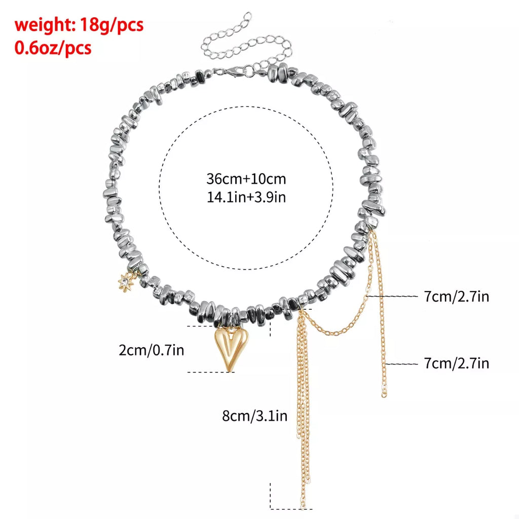 Silver-Plated Heart Necklace
