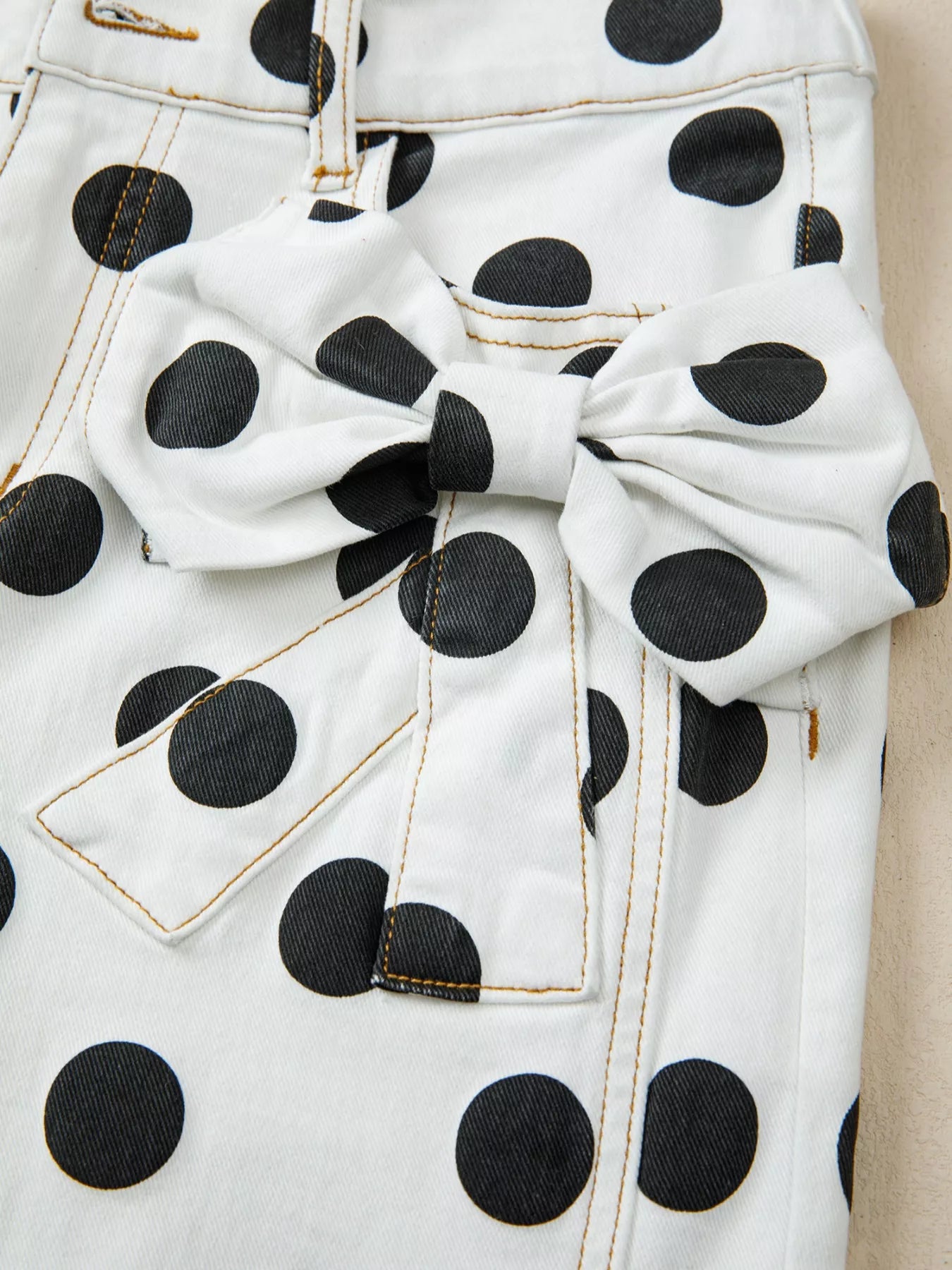 Polka Dot High-Waisted Jeans