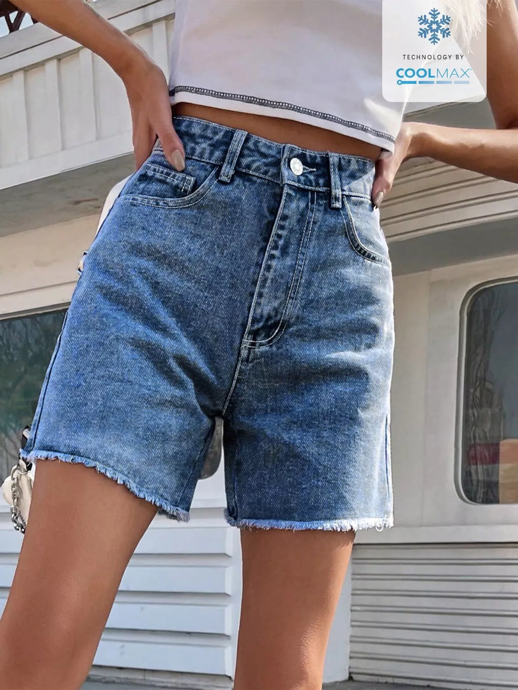 Raw Hem Denim Shorts