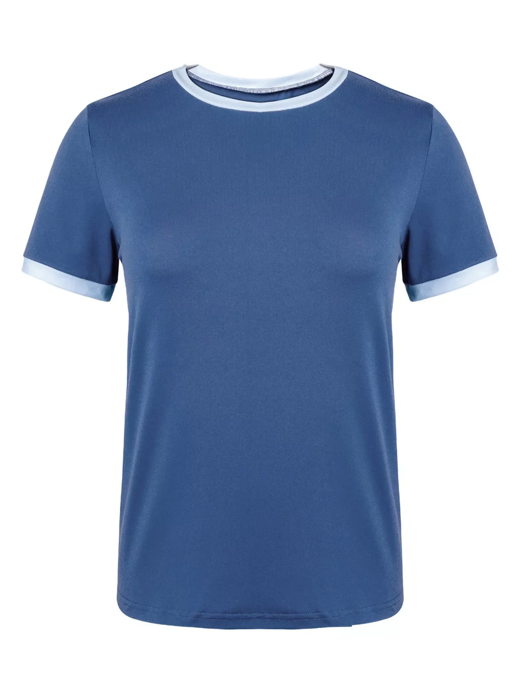 Casual Contrast Trim Short Sleeve T-Shirt