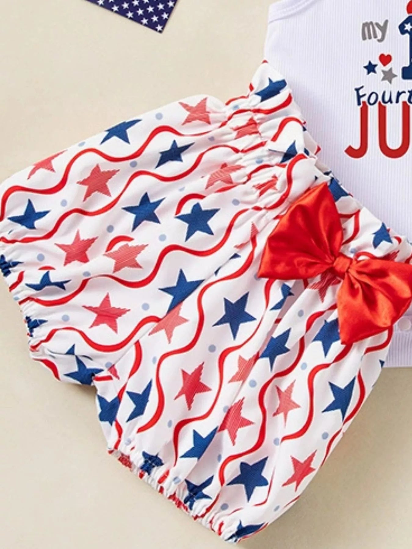 Children's Patriotic Star Print Outfit Set