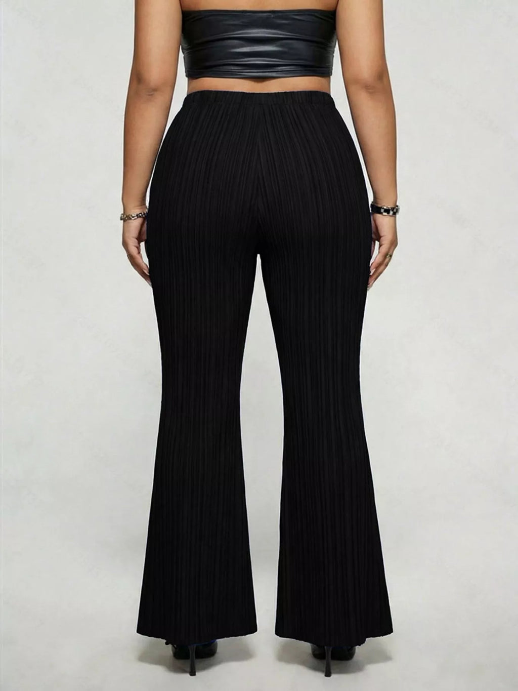 Plus Size High Waist Flare Pants