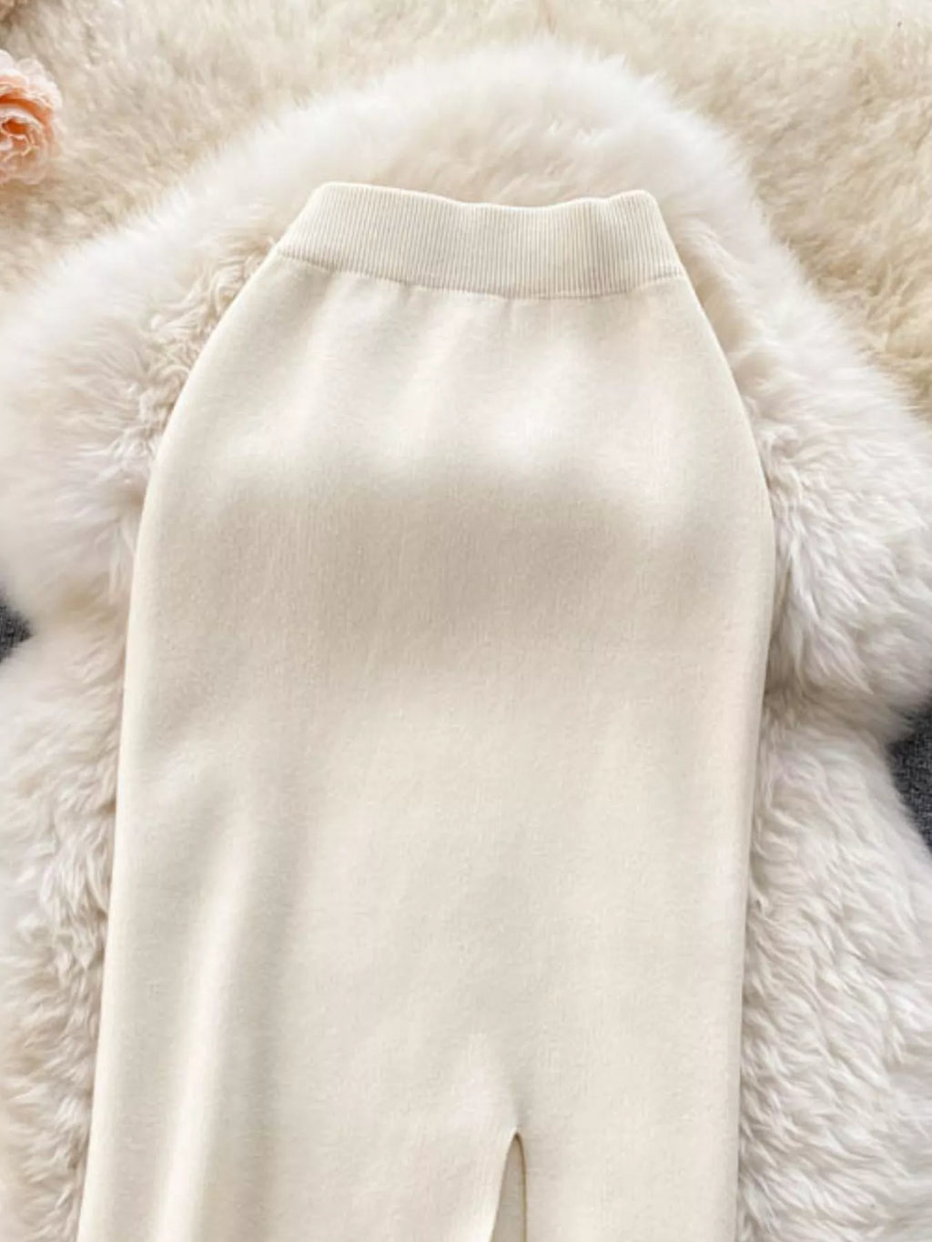 Slit Knit Midi Skirt