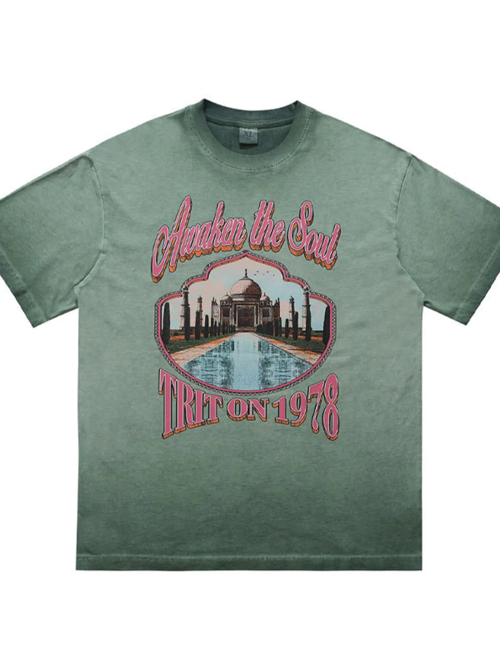 Men's Vintage Wash Graphic Round Neck T-Shirt