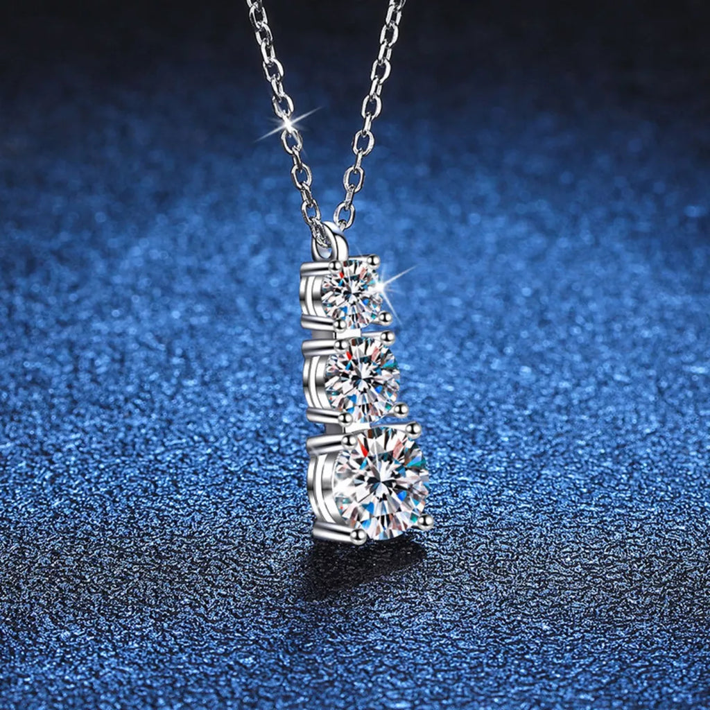 1.8 Carat Moissanite 925 Sterling Silver Pendant Necklace