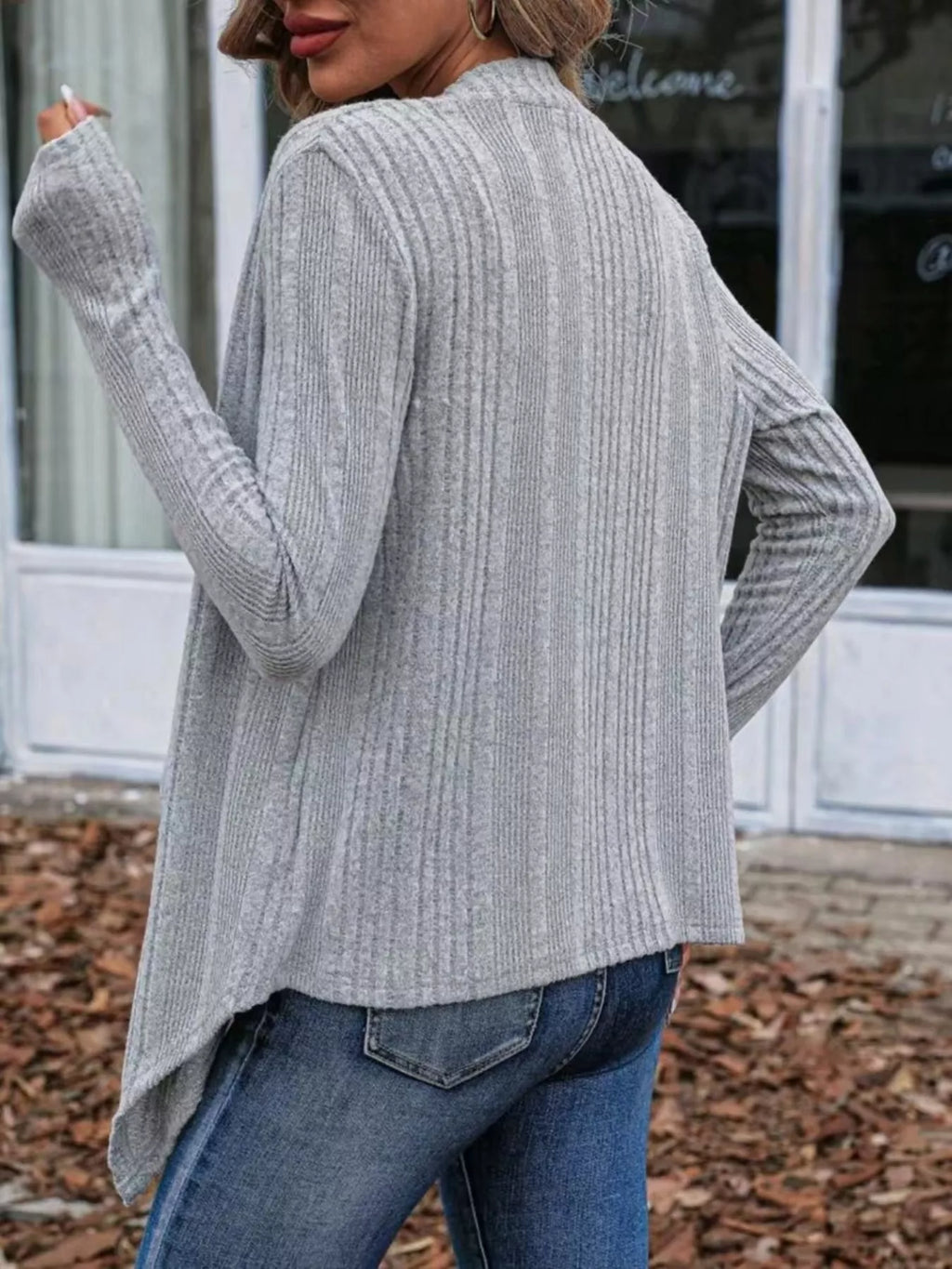 Casual Knit Open Front Cardigan