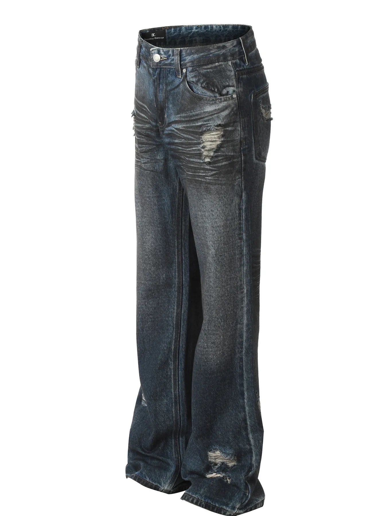 Men's Distressed Loose Fit Vintage Jeans