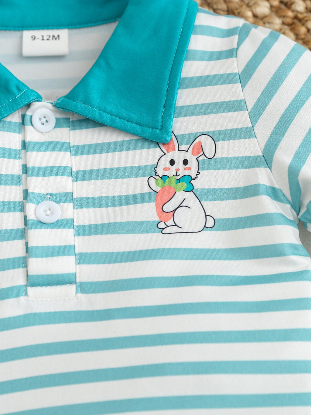 Children's Striped Polo Shirt & Solid Shorts Set
