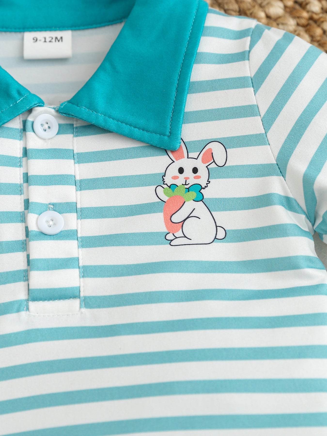 Children's Striped Polo Shirt & Solid Shorts Set