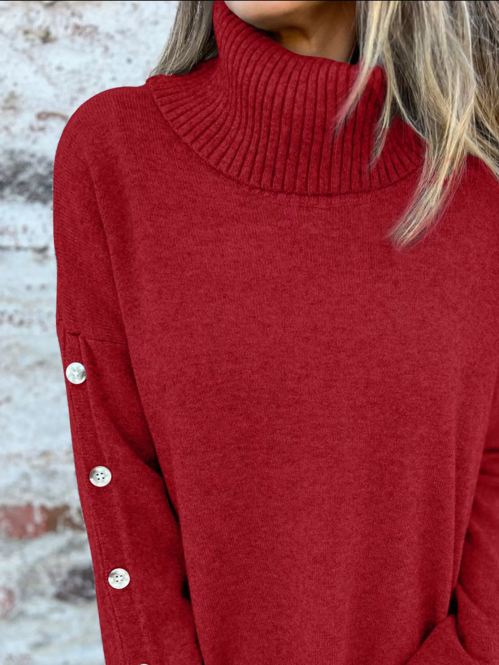 Full Size Turtleneck Long Sleeve Sweater Plus Size