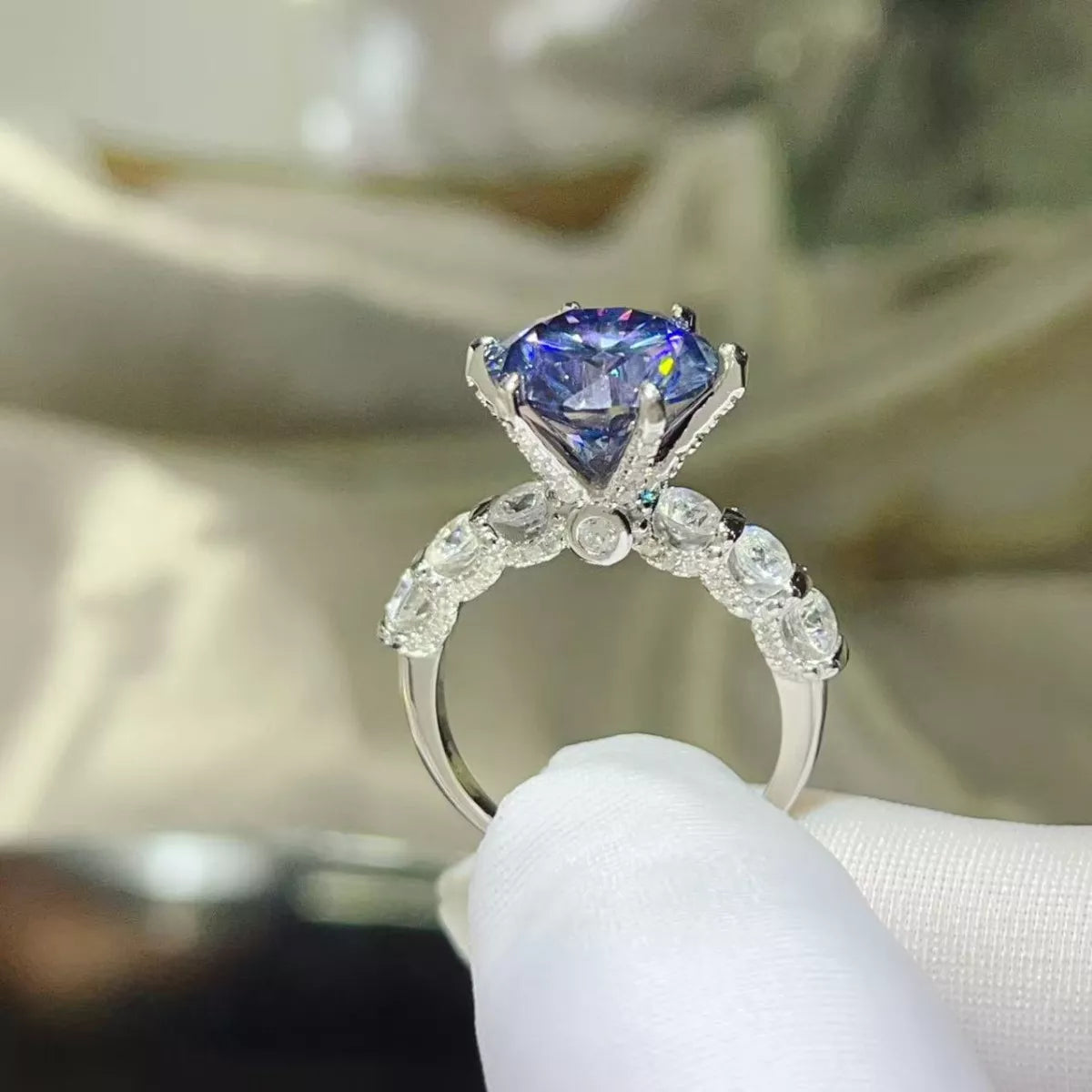 5 Carat Moissanite 6-Prong 925 Sterling Silver Ring