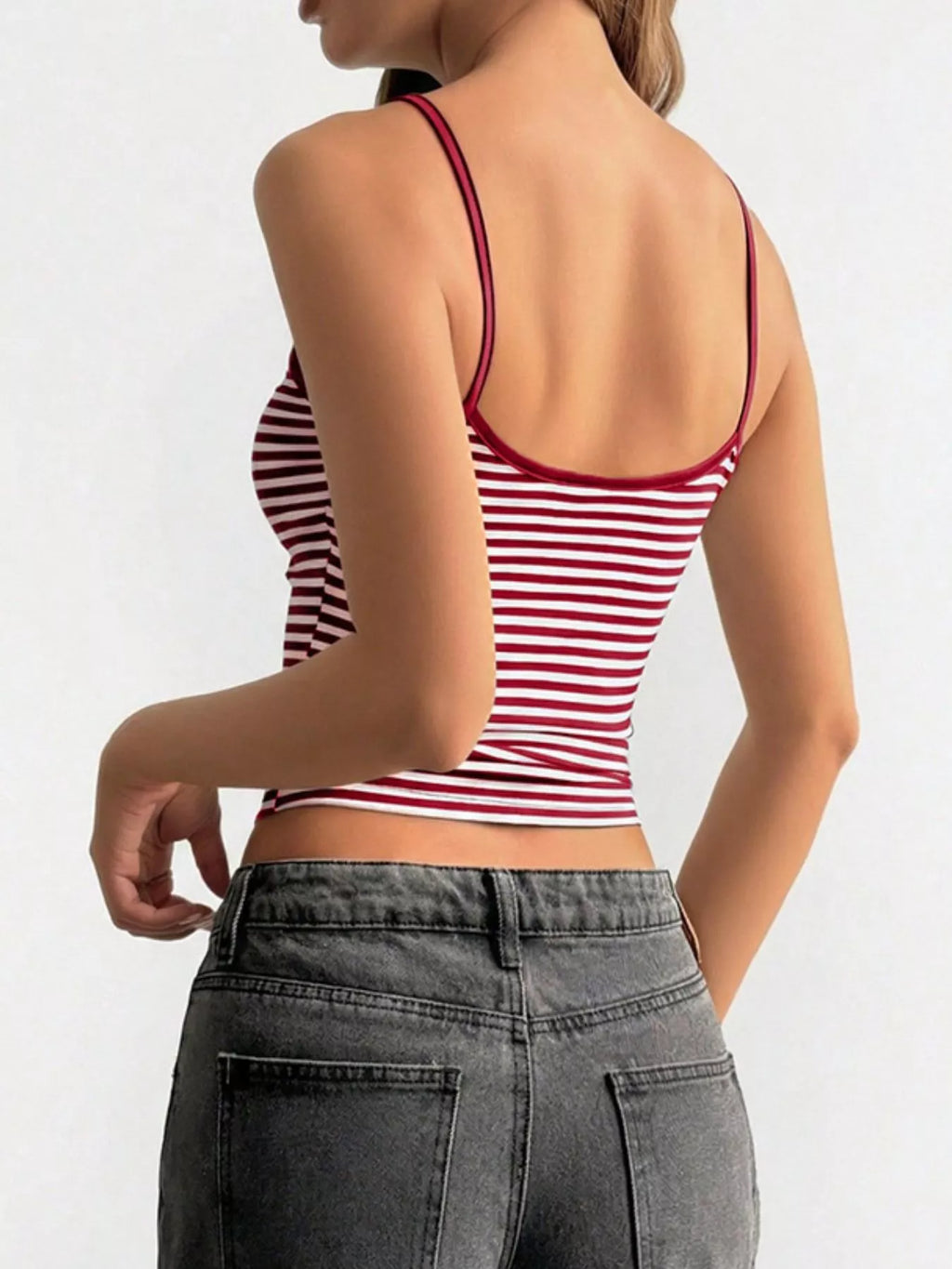 Striped Scoop Neck Cami