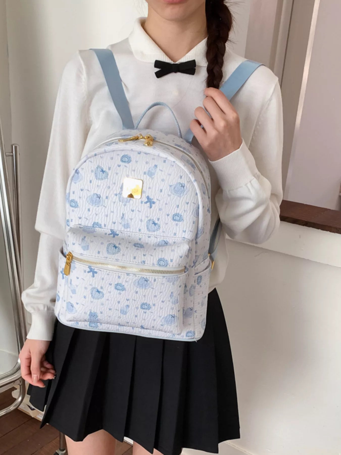 Patterned Lightweight Backpack Bag