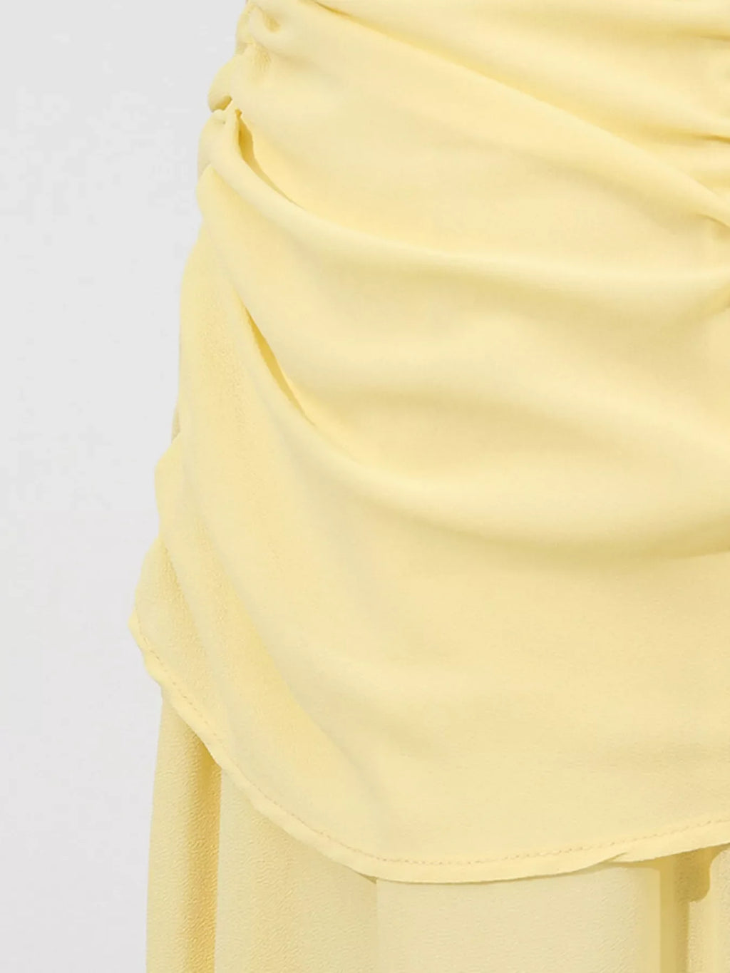 Sleeveless Ruched High-Slit Maxi Dress
