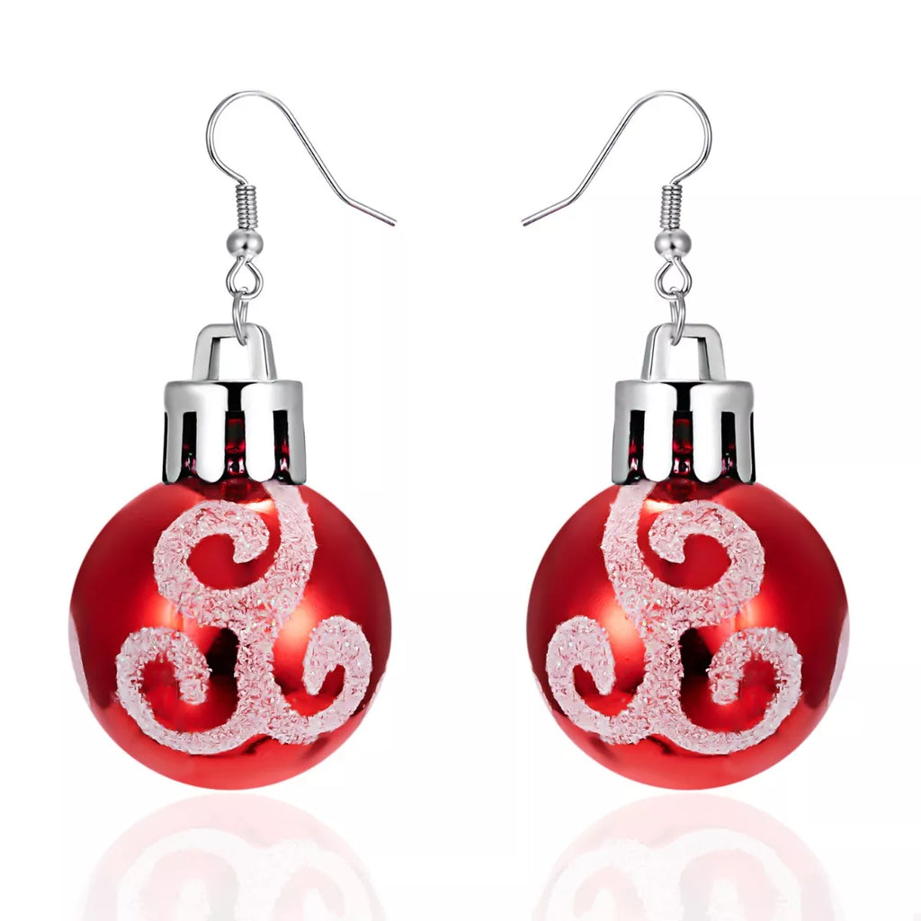 Christmas Ball Drop Earrings