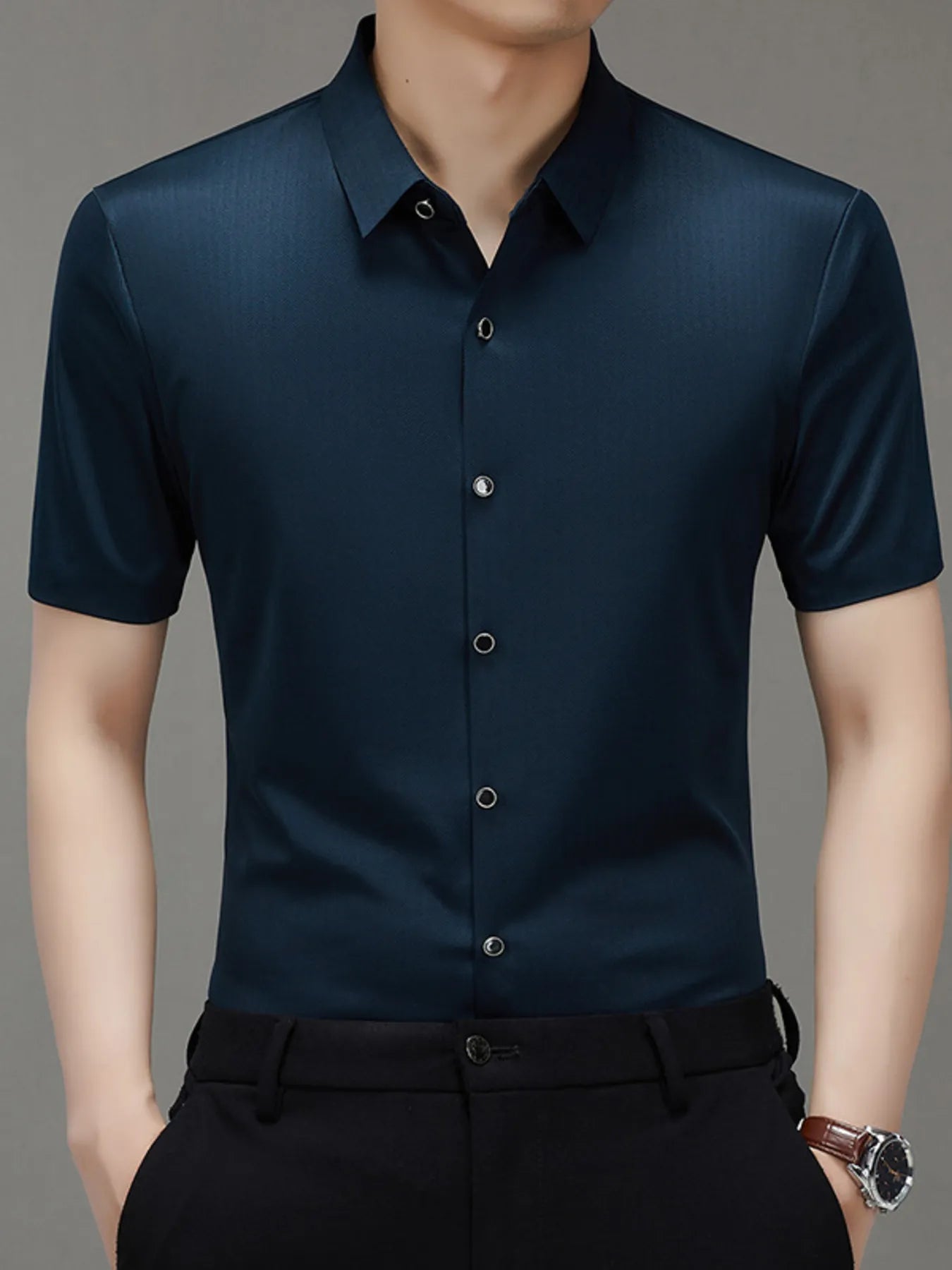 Men's Button Up Short Sleeve Shirt