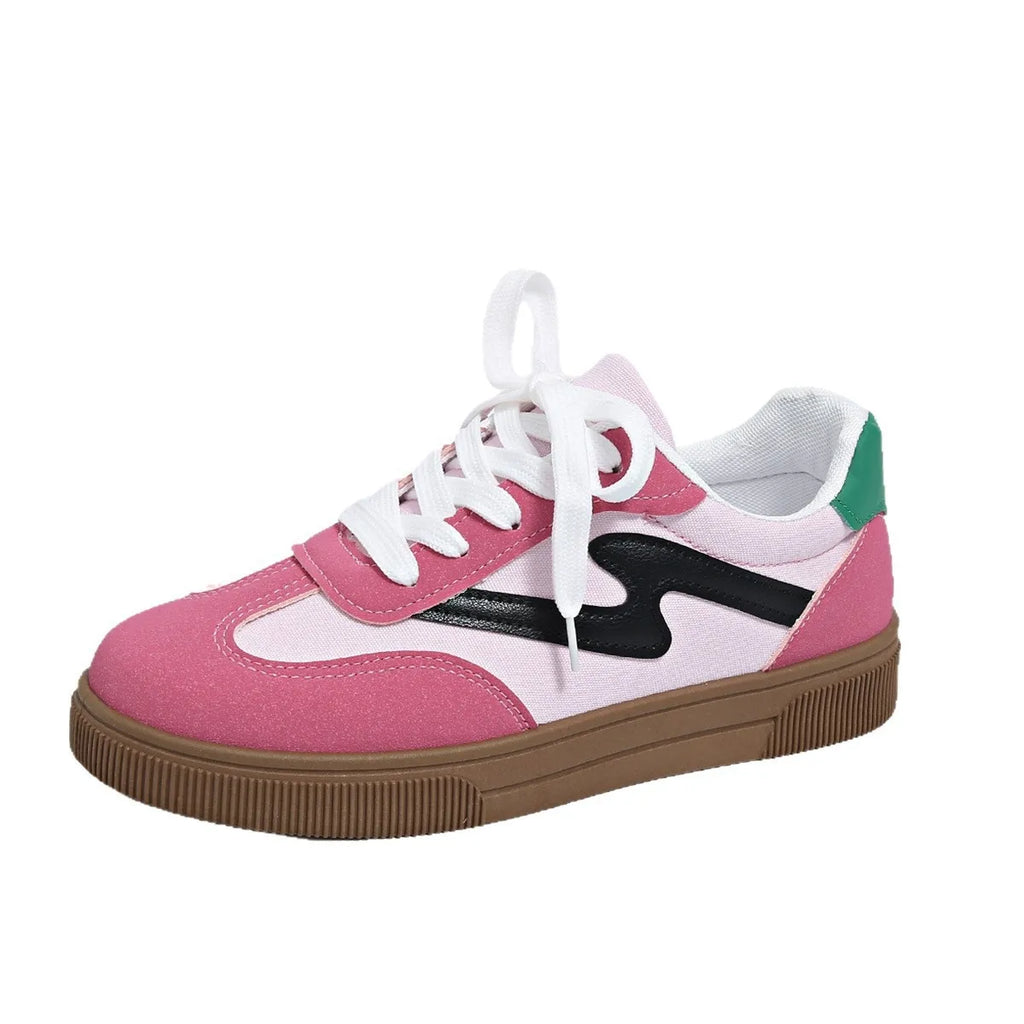 Round Toe Lace Up Sneakers