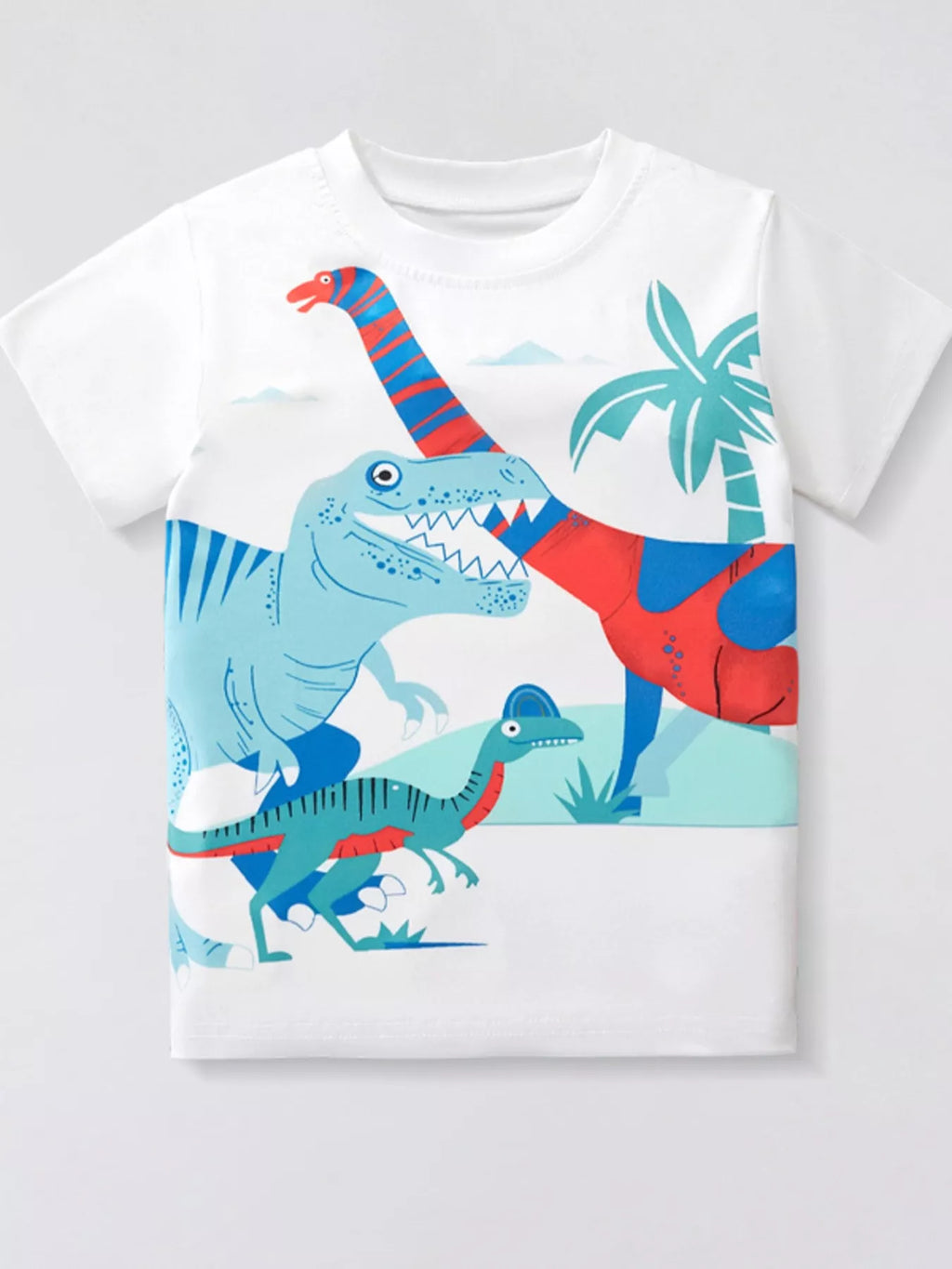 Children's Dinosaur Graphic Crew Neck T-Shirt