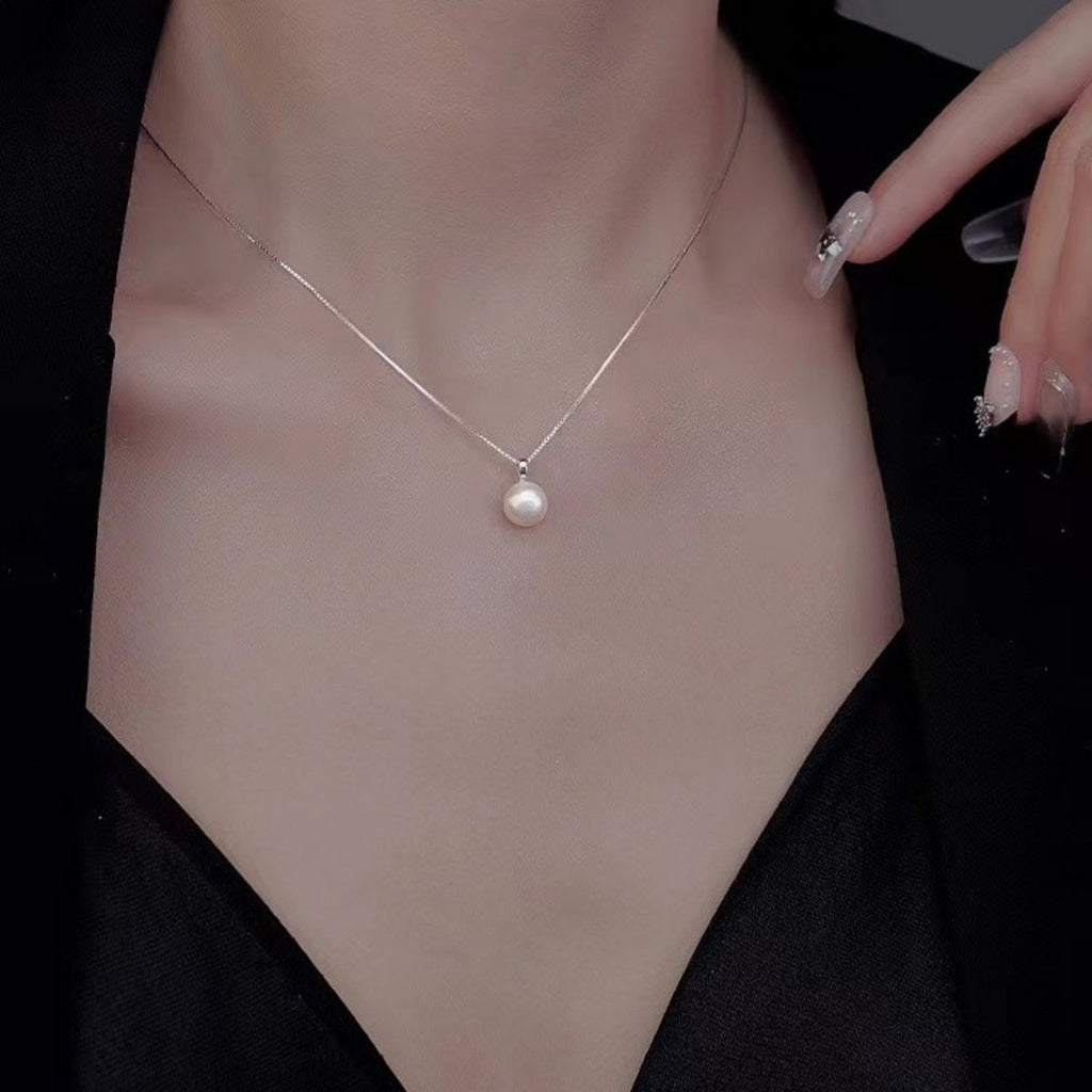 925 Sterling Silver Pearl Necklace