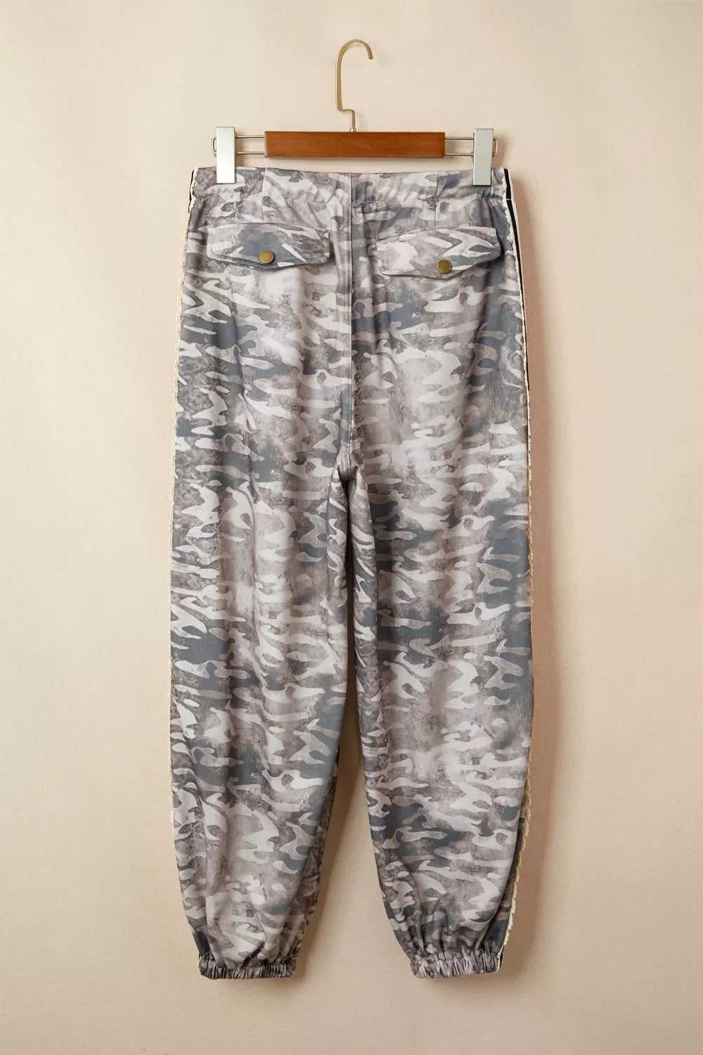 Camo Print Drawstring Waist Joggers