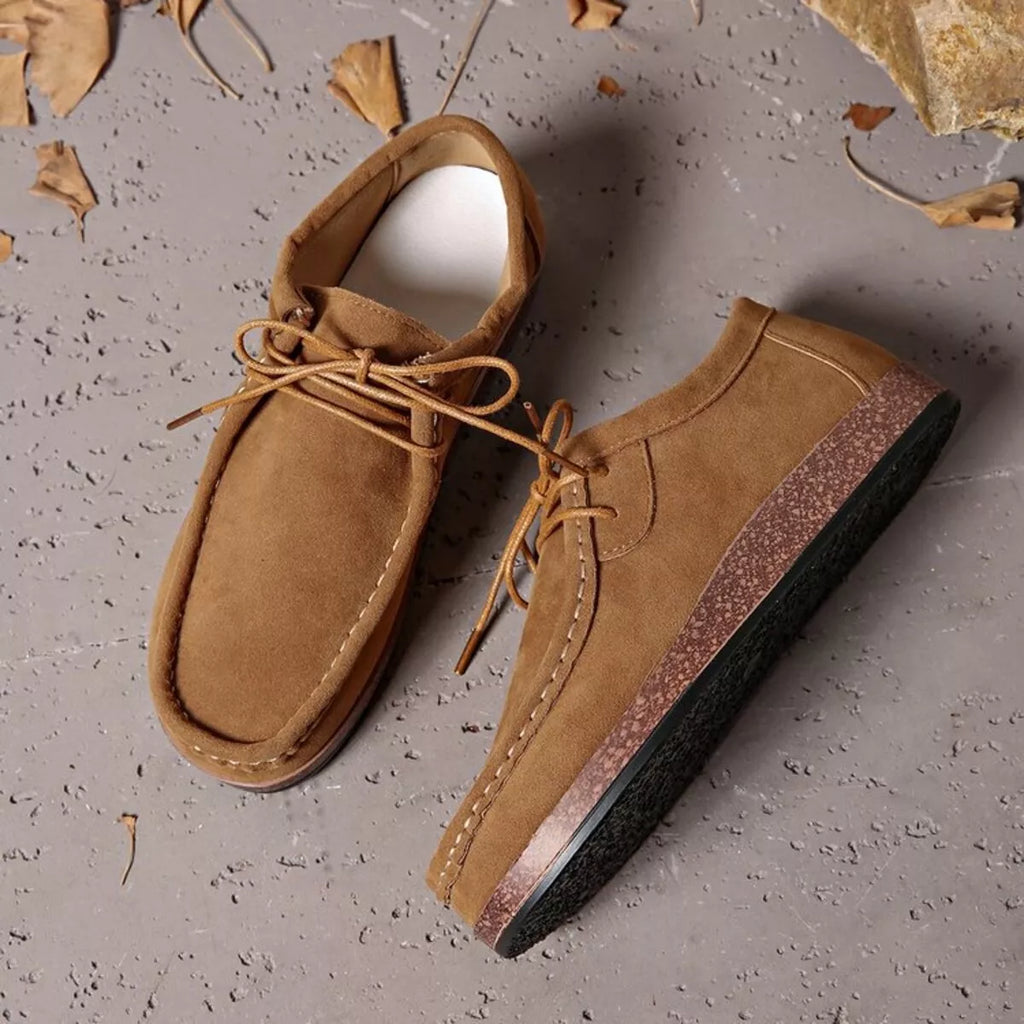 Round Toe Lace Up Loafers