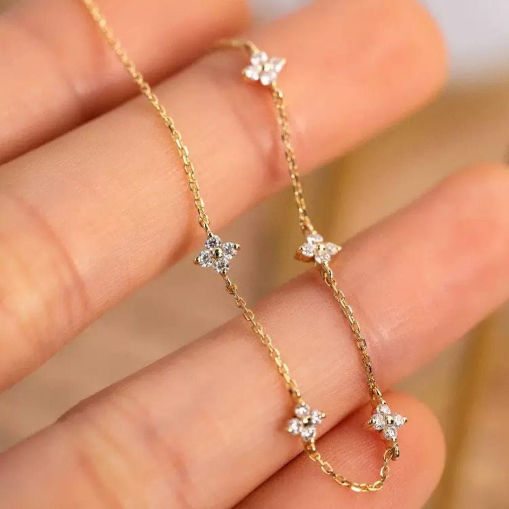 Four-Leaf Clover Charm Bracelet