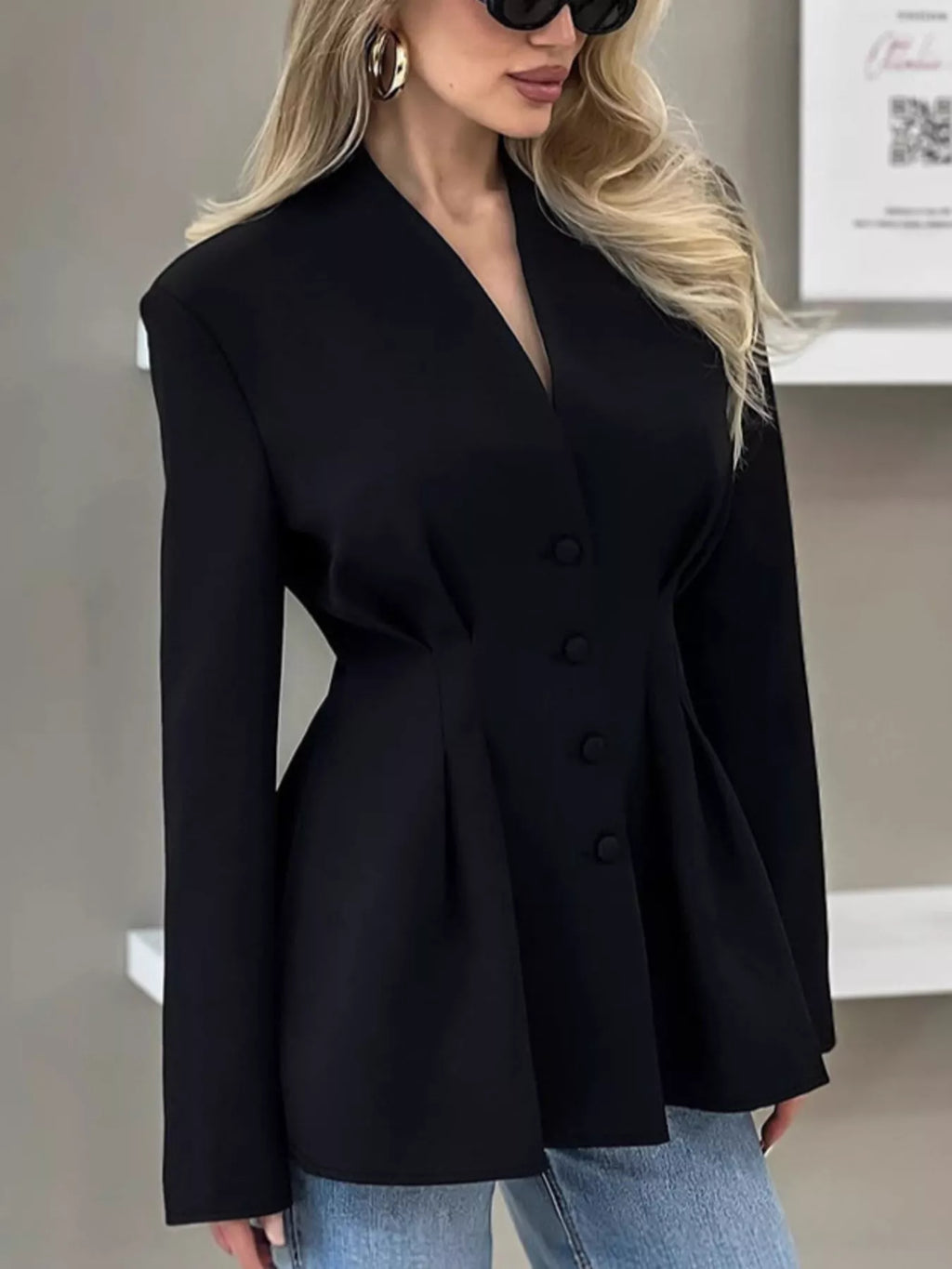 Fitted Button-Down Jacket