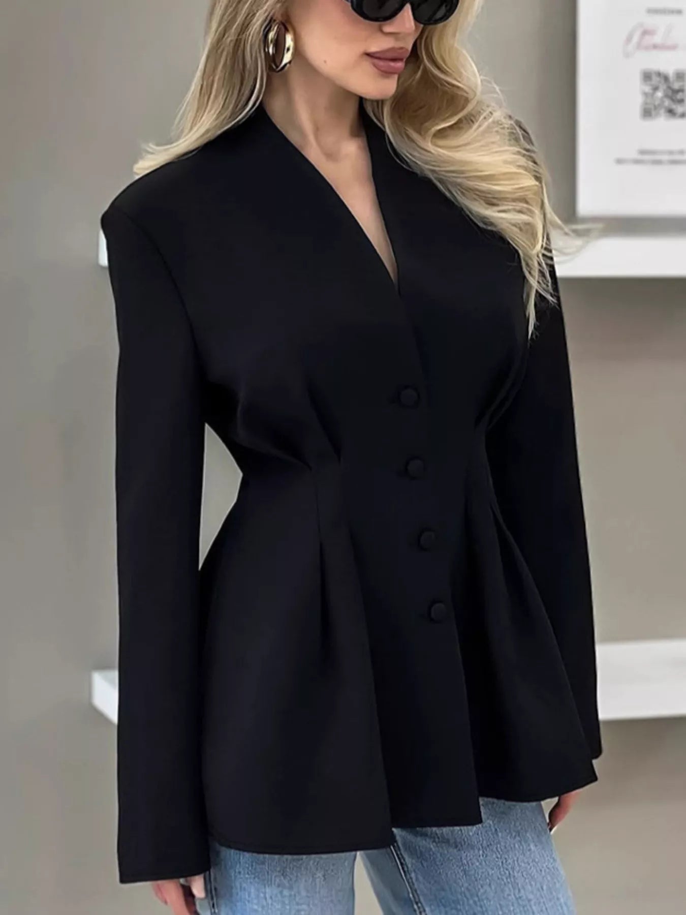 Fitted Button-Down Jacket