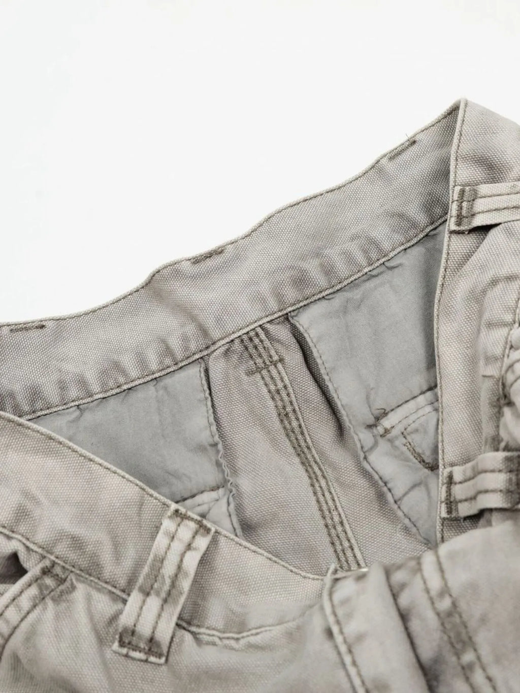 Men's Washed Wide Leg Cargo Jeans with Multiple Pockets